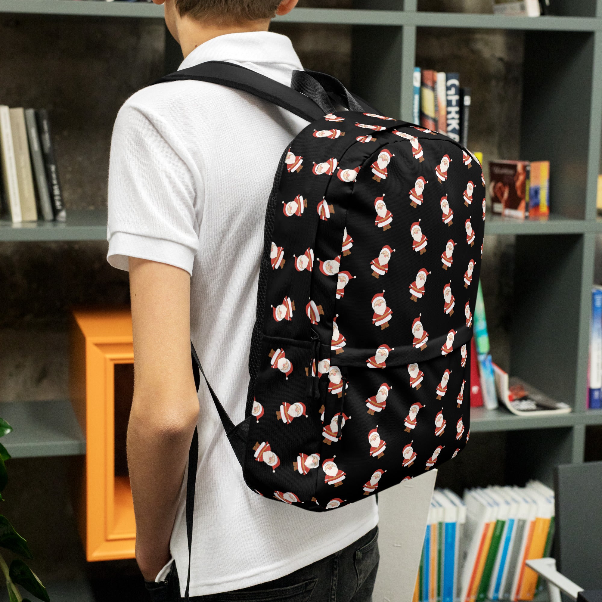 Kids Santa Backpack - Water-Resistant School Bag With Adjustable Padded Straps & Breathable Mesh Back