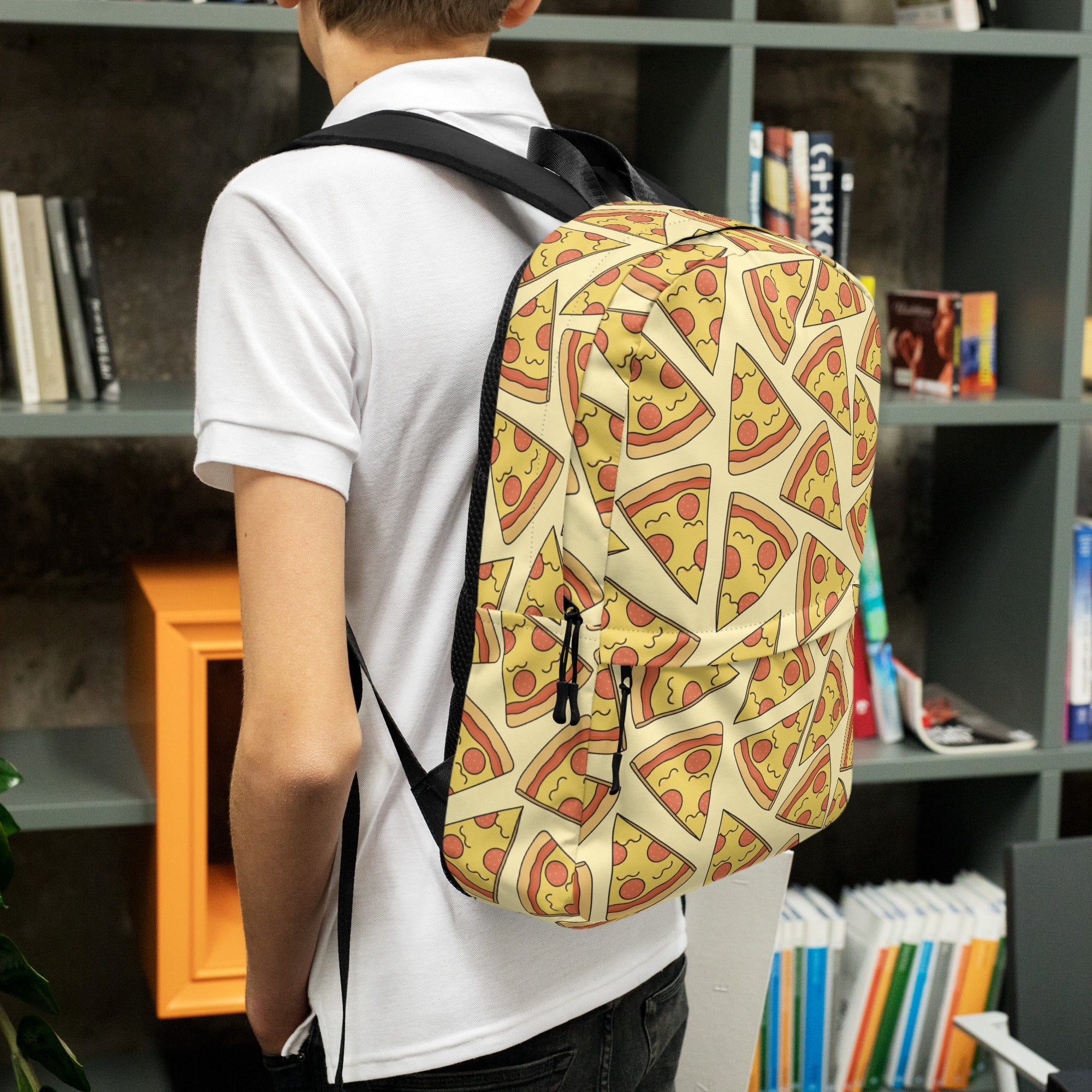 Kids Pizza Slice Backpack - Water-Resistant School Bag With Adjustable Padded Straps & Breathable Mesh Back