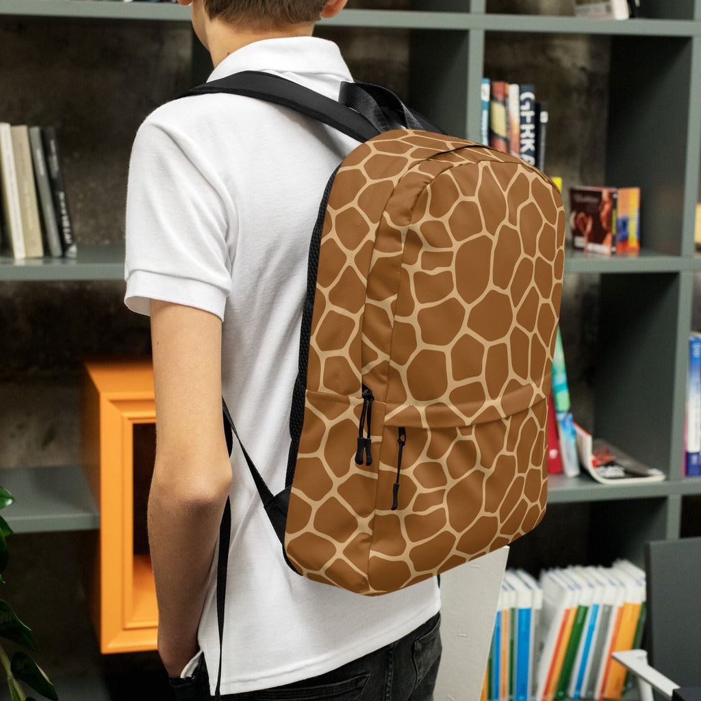 Kids Giraffe Print Backpack - Water-Resistant School Bag With Adjustable Padded Straps & Breathable Mesh Back