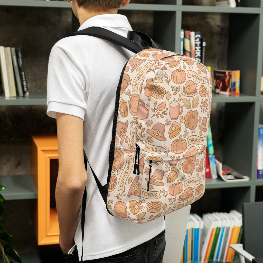 Kids Thanksgiving Turkey Backpack - Water-Resistant School Bag With Adjustable Padded Straps & Breathable Mesh Back