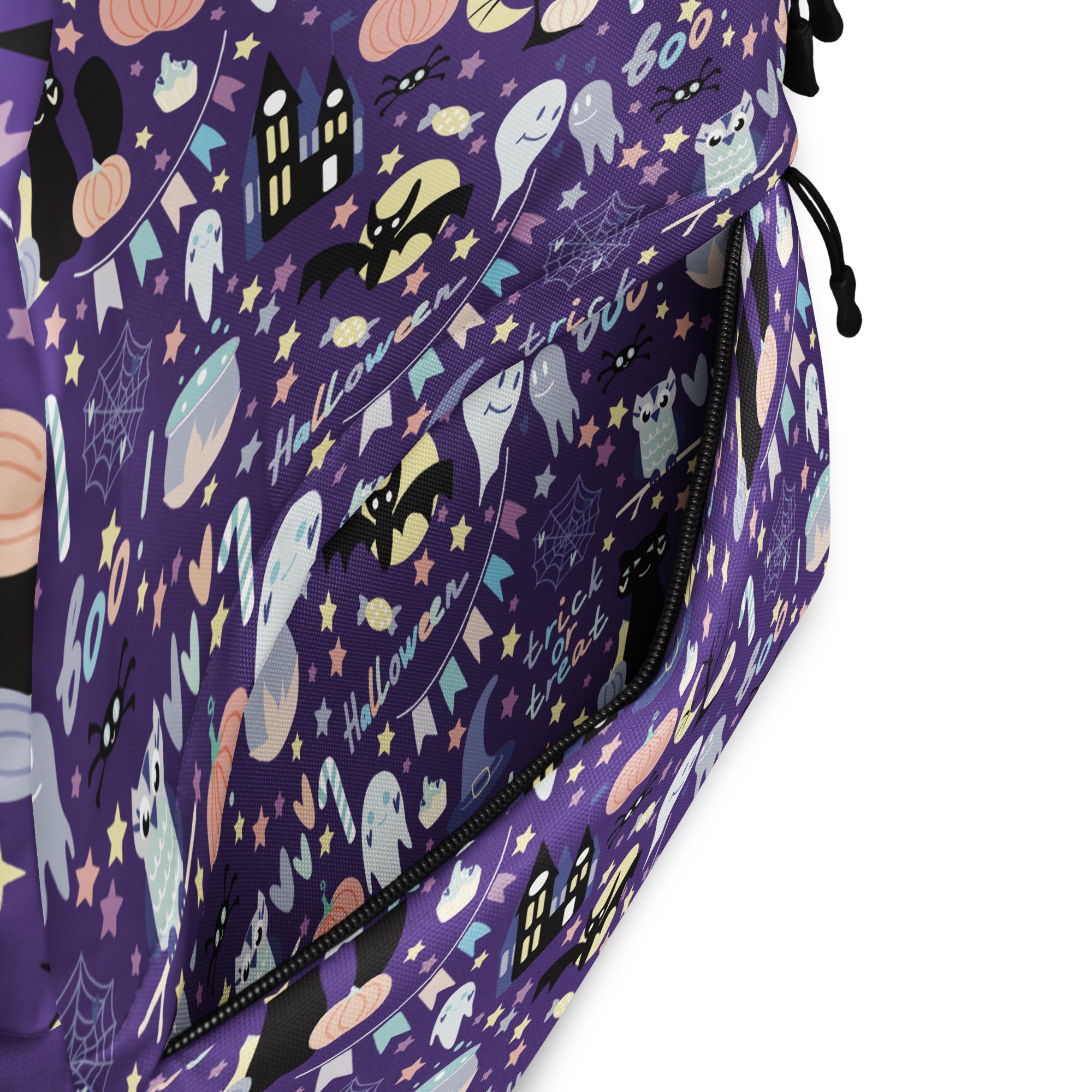 Kids Spooky Halloween Backpack - Water-Resistant School Bag With Adjustable Padded Straps & Breathable Mesh Back