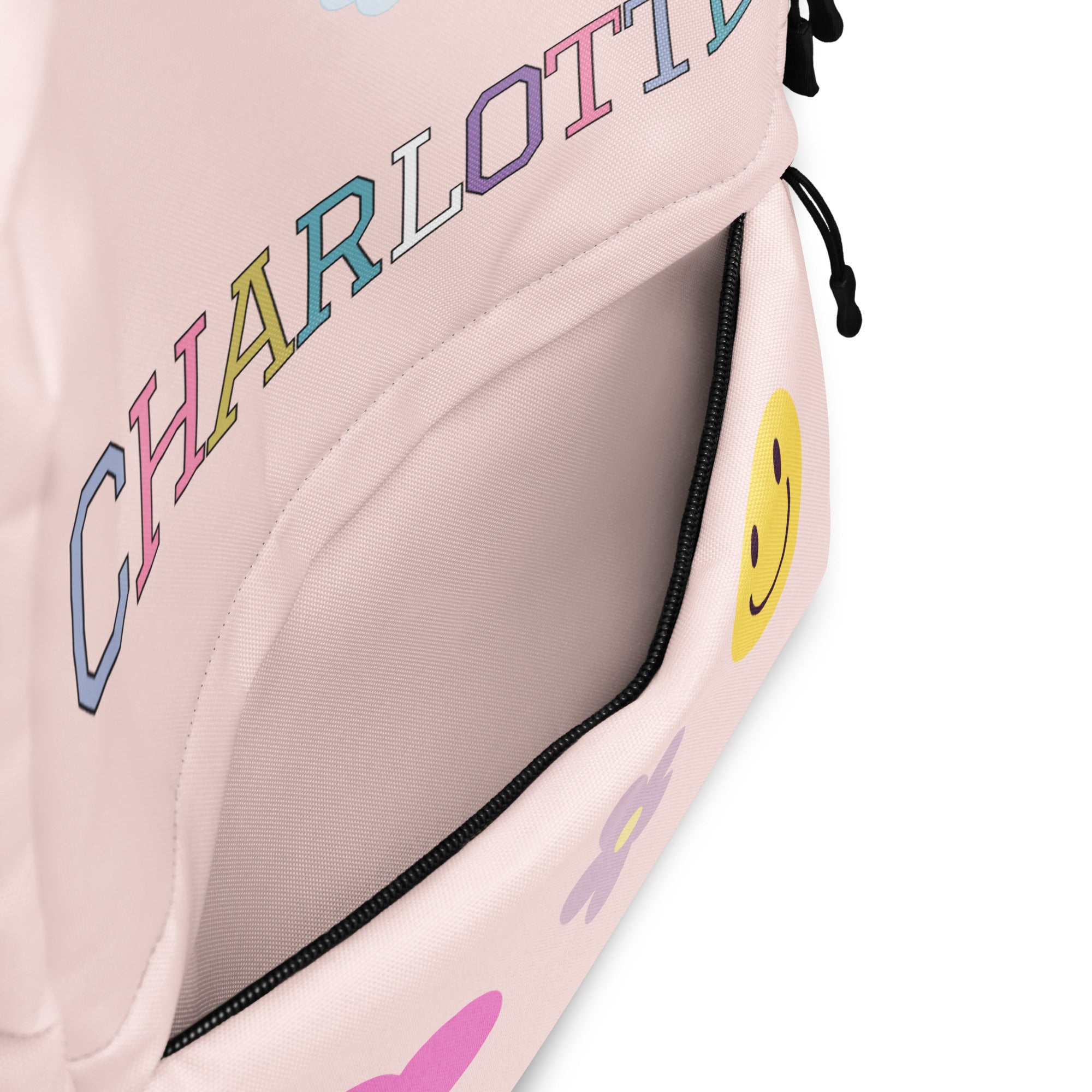Girls Personalized Rainbow Backpack - Water-Resistant School Bag With Adjustable Padded Straps & Breathable Mesh Back