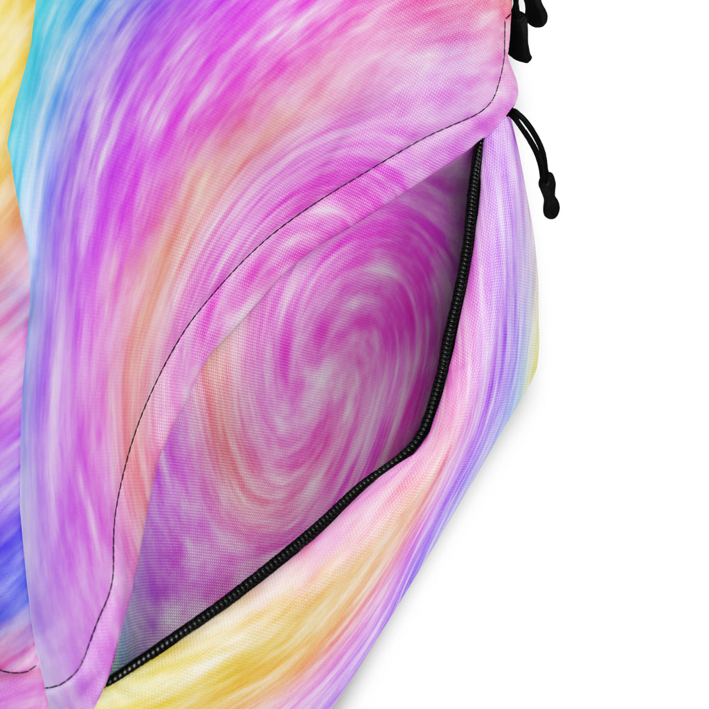 Kids Rainbow Tie Dye Backpack - Water-Resistant School Bag With Adjustable Padded Straps & Breathable Mesh Back