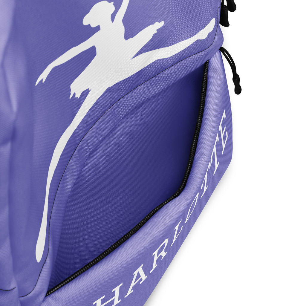 Girls Custom Ballerina Backpack - Water-Resistant School Bag With Adjustable Padded Straps & Breathable Mesh Back