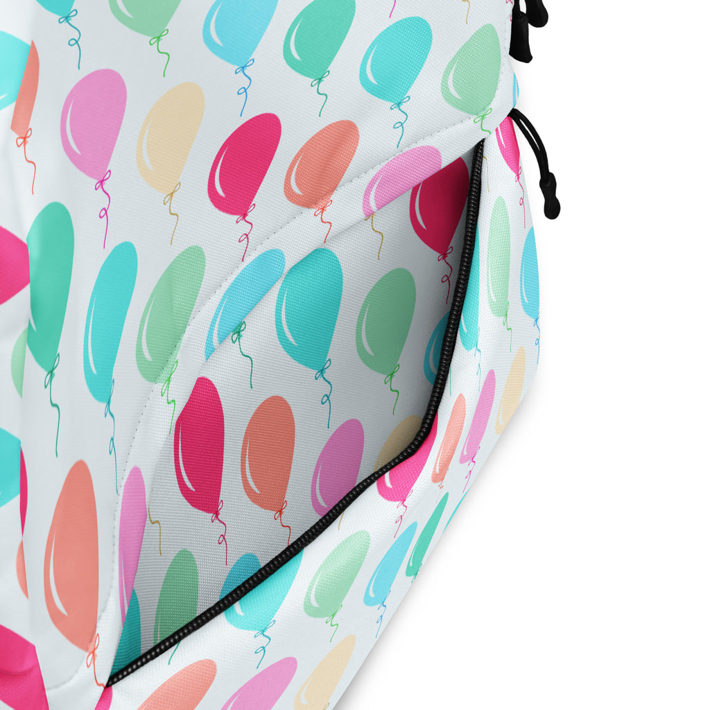 Kids Colorful Balloons Backpack - Water-Resistant School Bag With Adjustable Padded Straps & Breathable Mesh Back