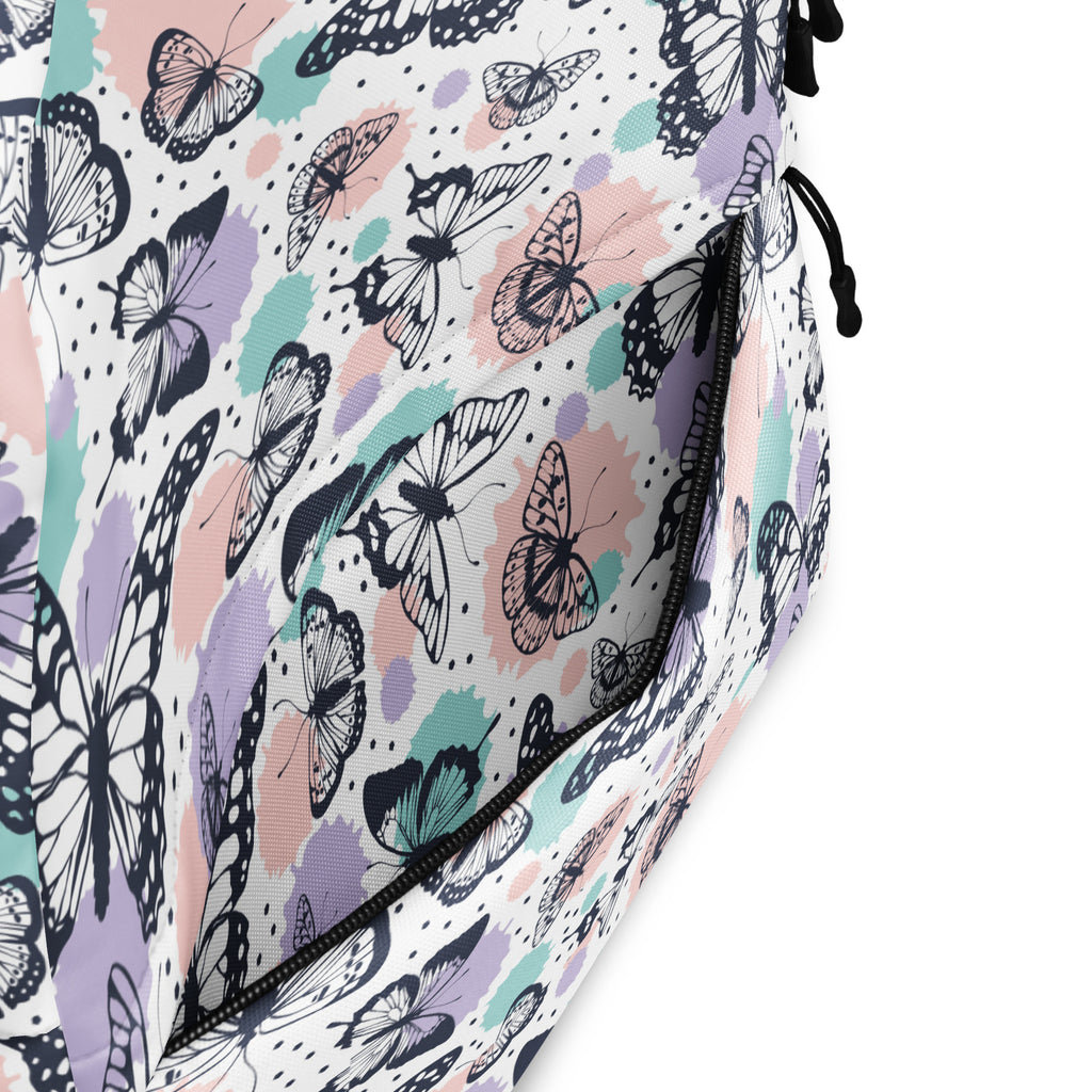 Girls Butterfly Backpack - Water-Resistant School Bag With Adjustable Padded Straps & Breathable Mesh Back