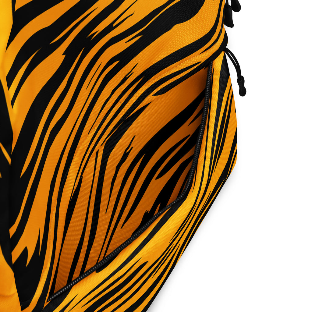 Kids Tiger Stripe Backpack - Water-Resistant School Bag With Adjustable Padded Straps & Breathable Mesh Back