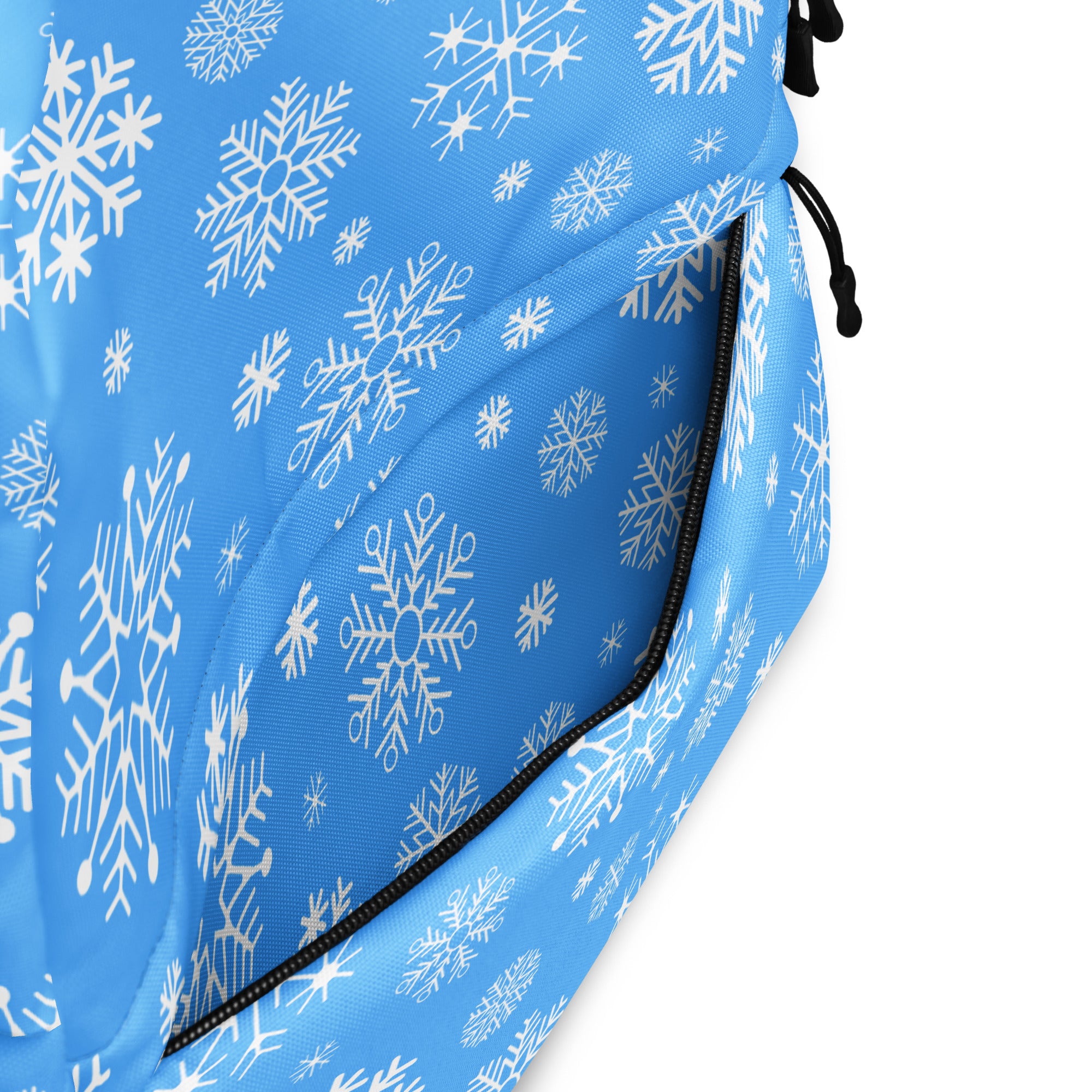 Kids Blue Snowflakes Backpack - Water-Resistant School Bag With Adjustable Padded Straps & Breathable Mesh Back