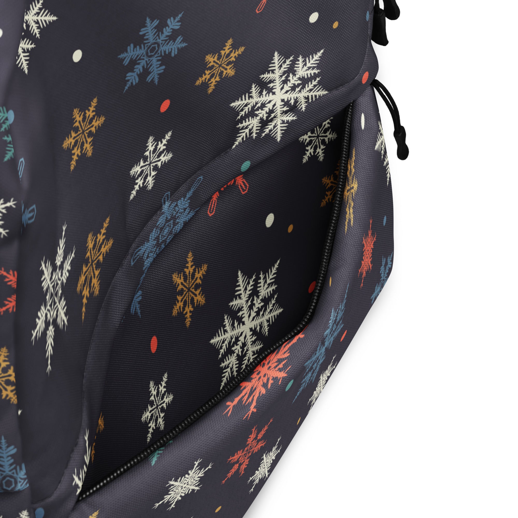 Kids Colorful Snowflake Christmas Backpack - Water-Resistant School Bag With Adjustable Padded Straps & Breathable Mesh Back