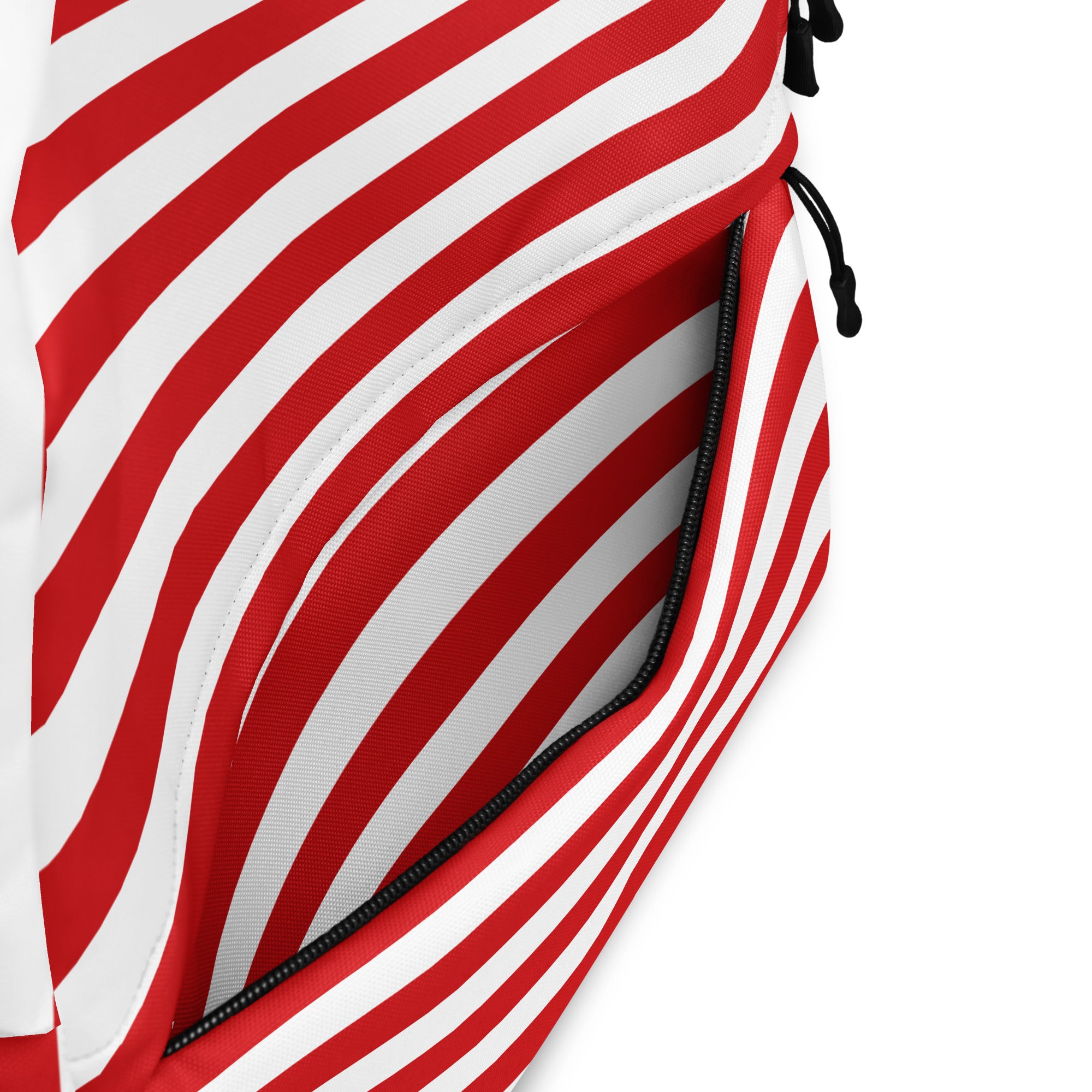 Kids Striped Red Christmas Backpack - Water-Resistant School Bag With Adjustable Padded Straps & Breathable Mesh Back