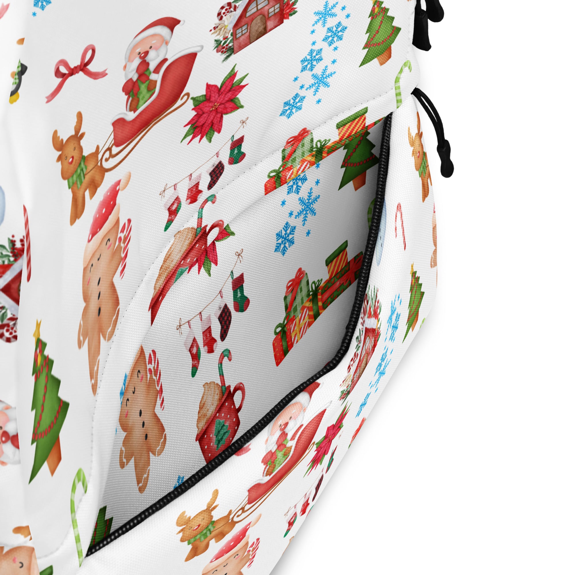 Kids Christmas Themed Backpack - Water-Resistant School Bag With Adjustable Padded Straps & Breathable Mesh Back