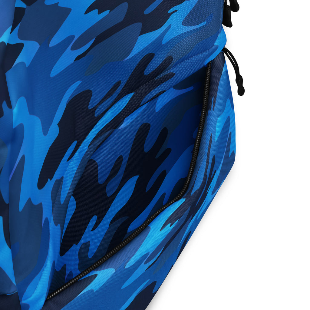 Kids Blue Camouflage Backpack - Water-Resistant School Bag With Adjustable Padded Straps & Breathable Mesh Back