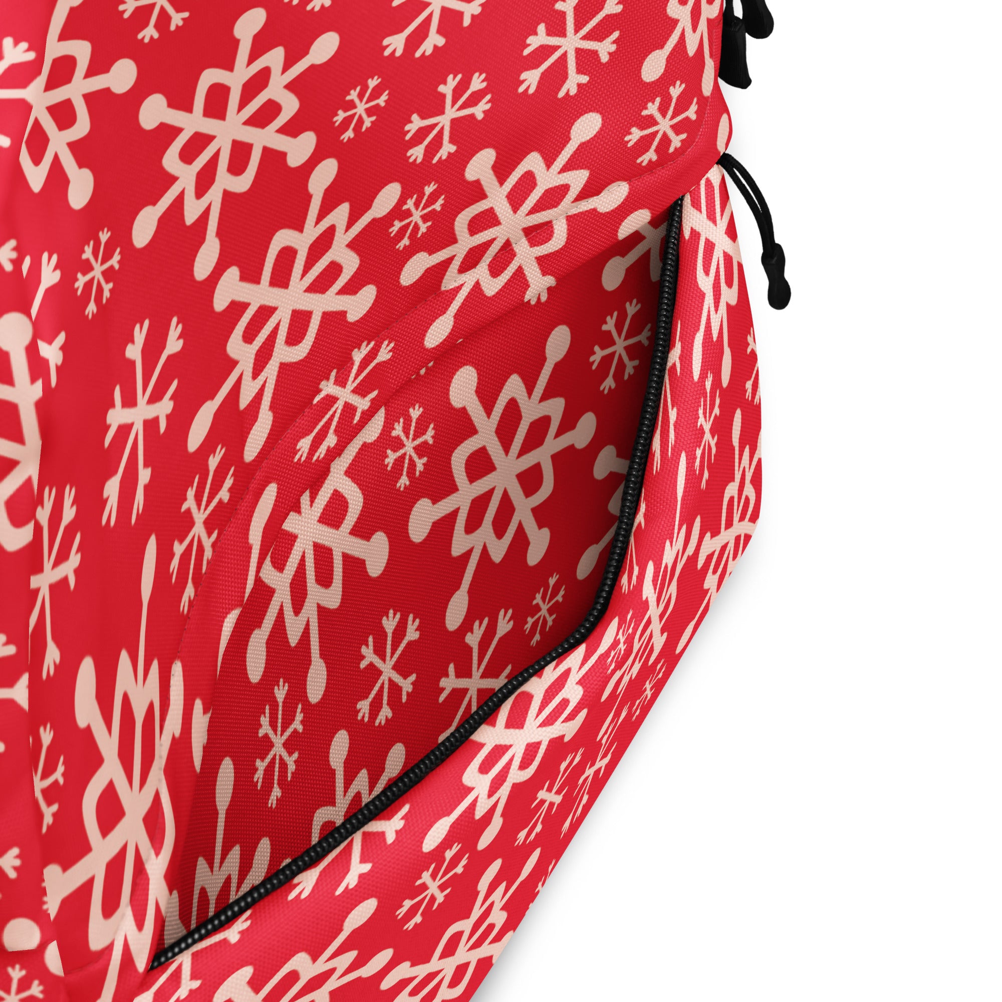 Kids Red Snowflake Backpack - Water-Resistant School Bag With Adjustable Padded Straps & Breathable Mesh Back