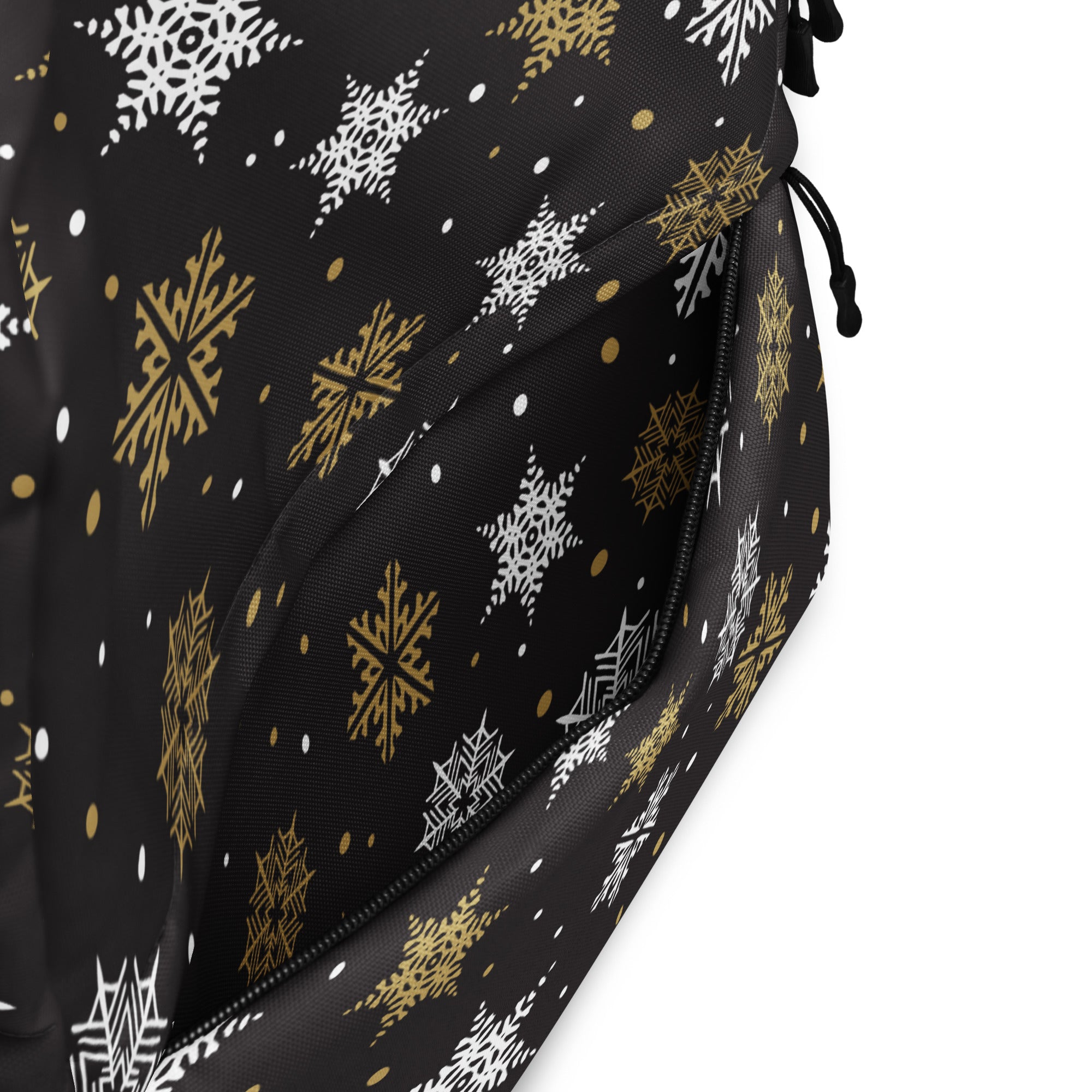 Kids Golden Snowflake Backpack - Water-Resistant School Bag With Adjustable Padded Straps & Breathable Mesh Back