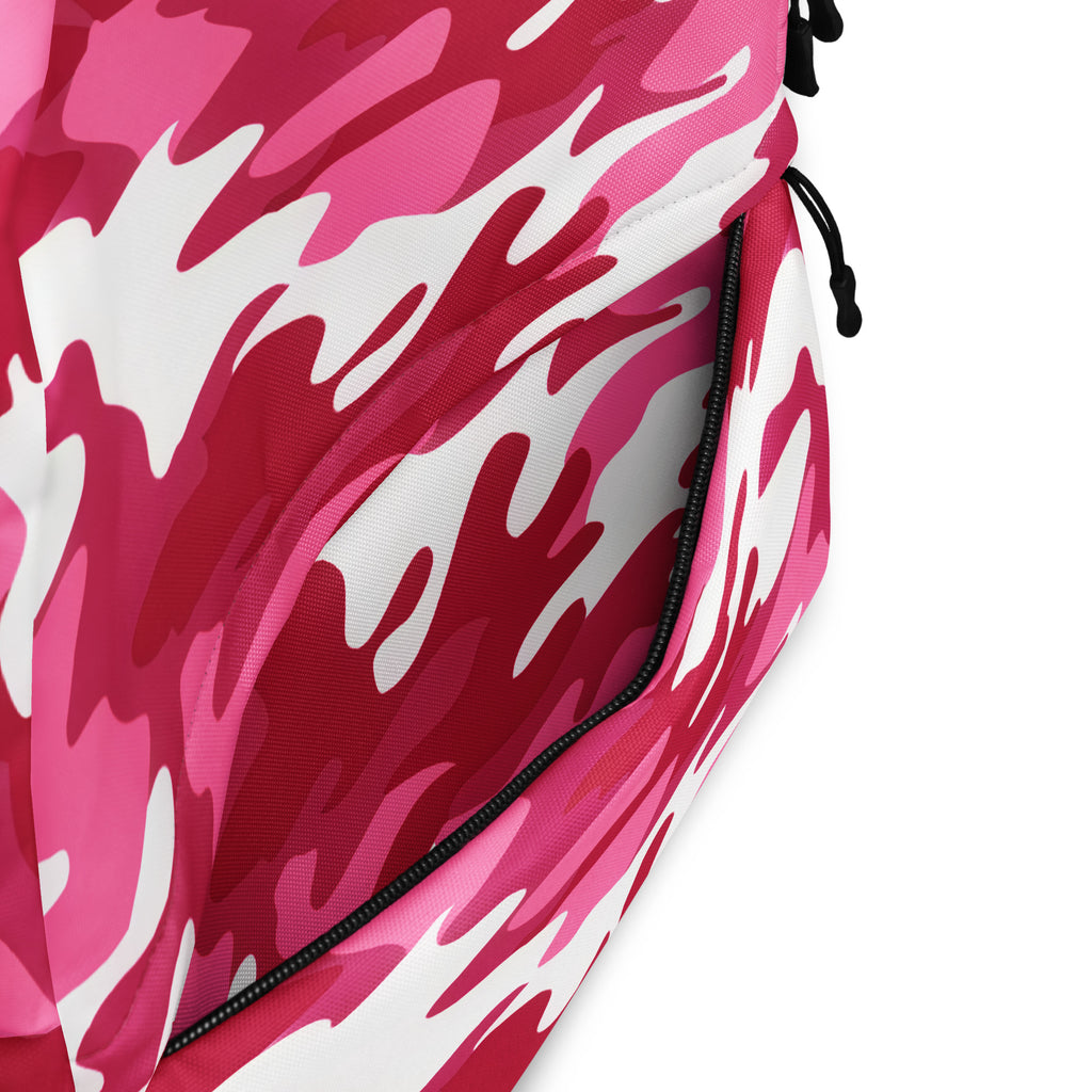 Girls Bright Pink Camouflage Backpack - Water-Resistant School Bag With Adjustable Padded Straps & Breathable Mesh Back