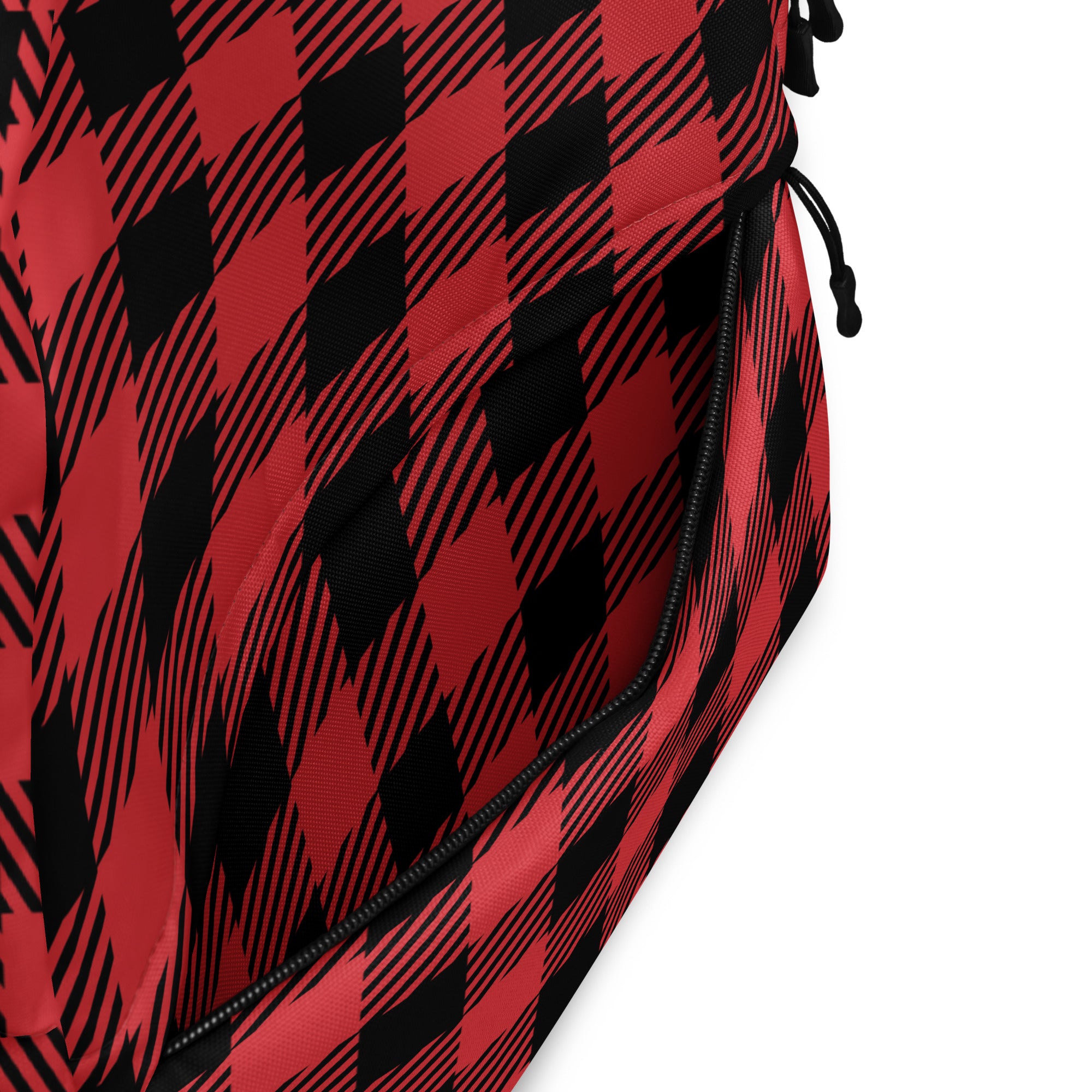 Kids Red Buffalo Plaid Backpack - Water-Resistant School Bag With Adjustable Padded Straps & Breathable Mesh Back