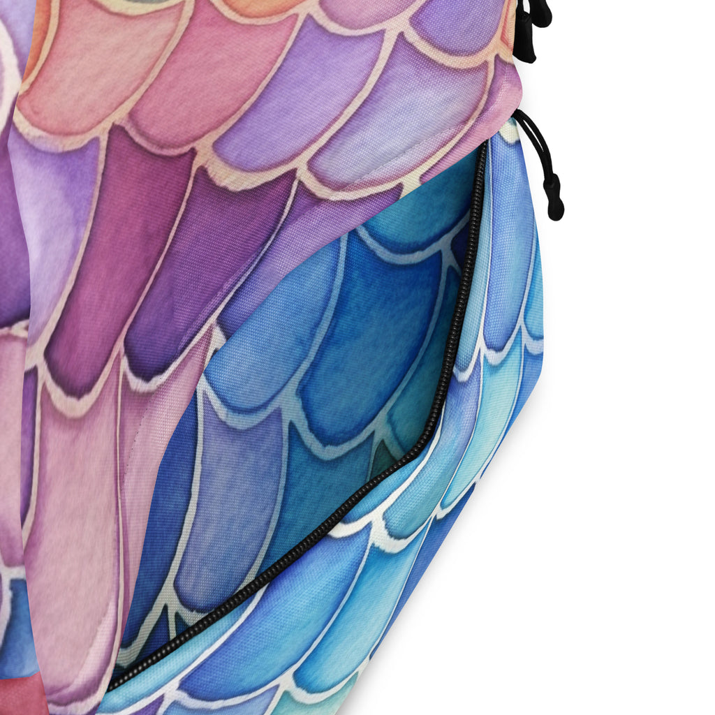 Girls Watercolor Mermaid Backpack - Water-Resistant School Bag With Adjustable Padded Straps & Breathable Mesh Back