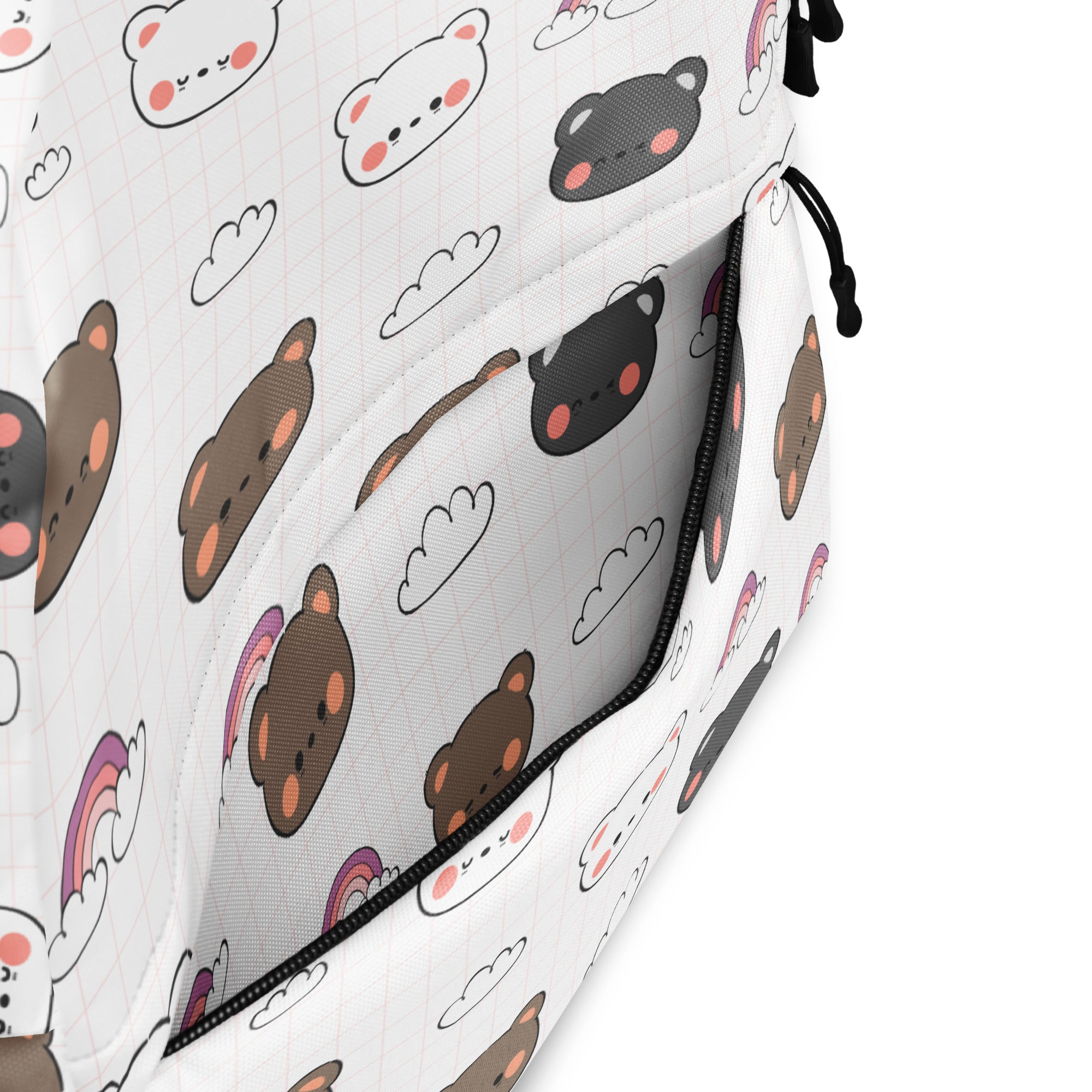 Girls Kawaii Bear Backpack - Water-Resistant School Bag With Adjustable Padded Straps & Breathable Mesh Back