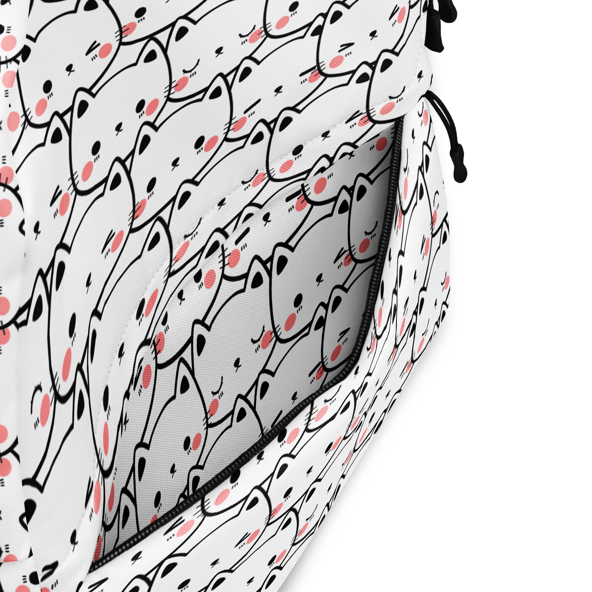 Girls Cat Print Backpack - Water-Resistant School Bag With Adjustable Padded Straps & Breathable Mesh Back