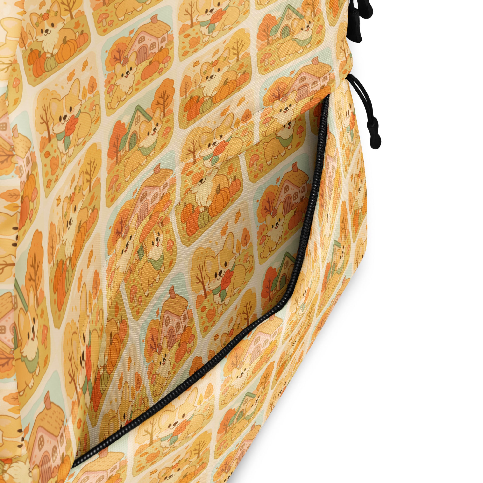Kids Fall Corgi Backpack - Water-Resistant School Bag With Adjustable Padded Straps & Breathable Mesh Back