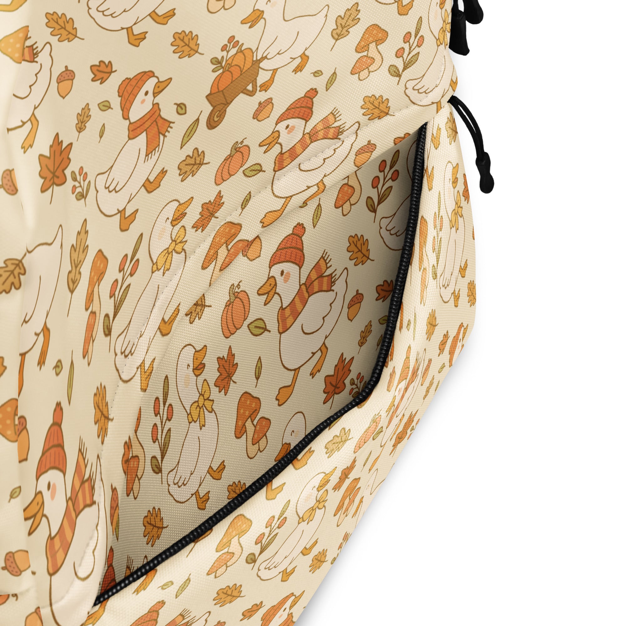 Kids Autumn Ducks Backpack - Water-Resistant School Bag With Adjustable Padded Straps & Breathable Mesh Back