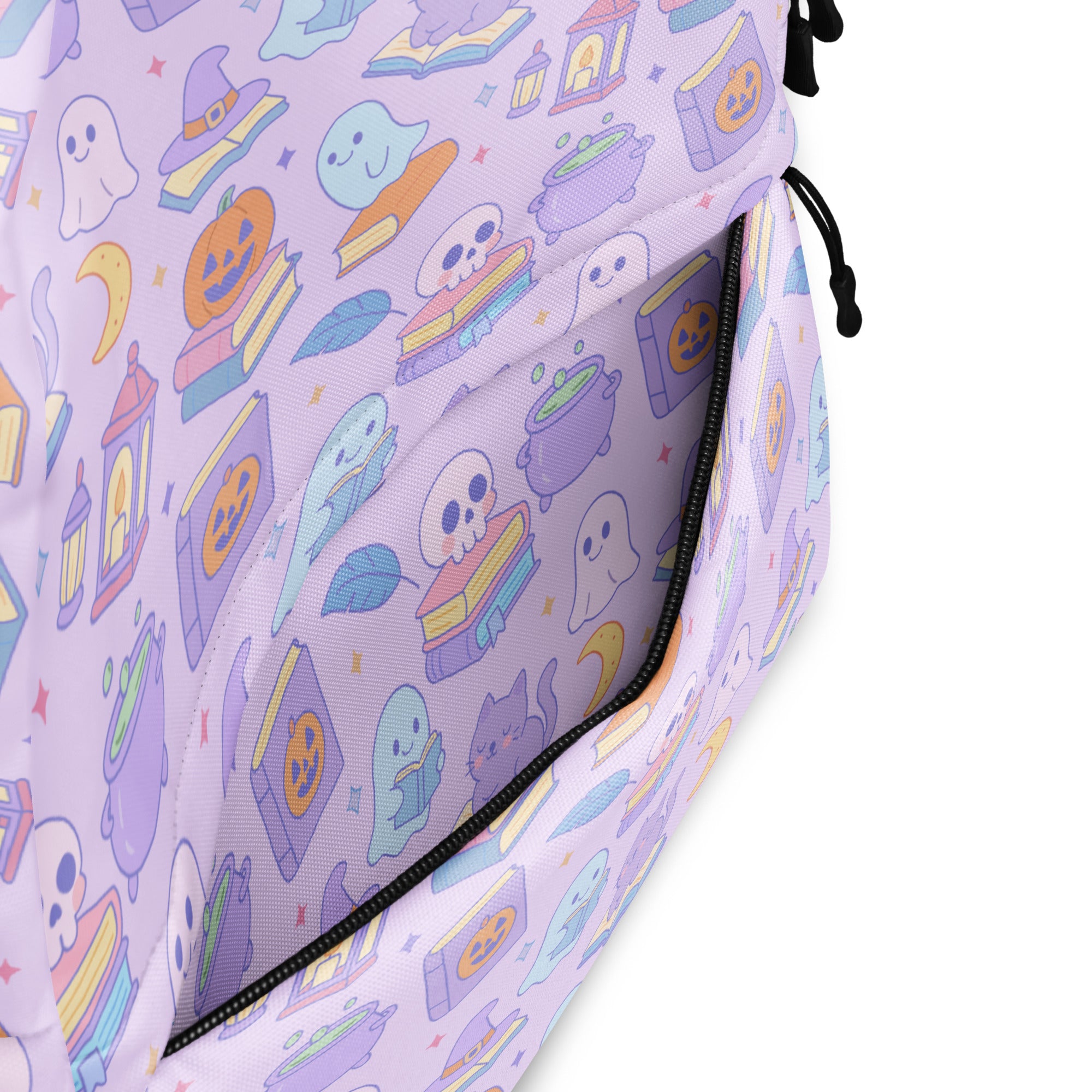 Girls Cute Pastel Halloween Backpack - Water-Resistant School Bag With Adjustable Padded Straps & Breathable Mesh Back