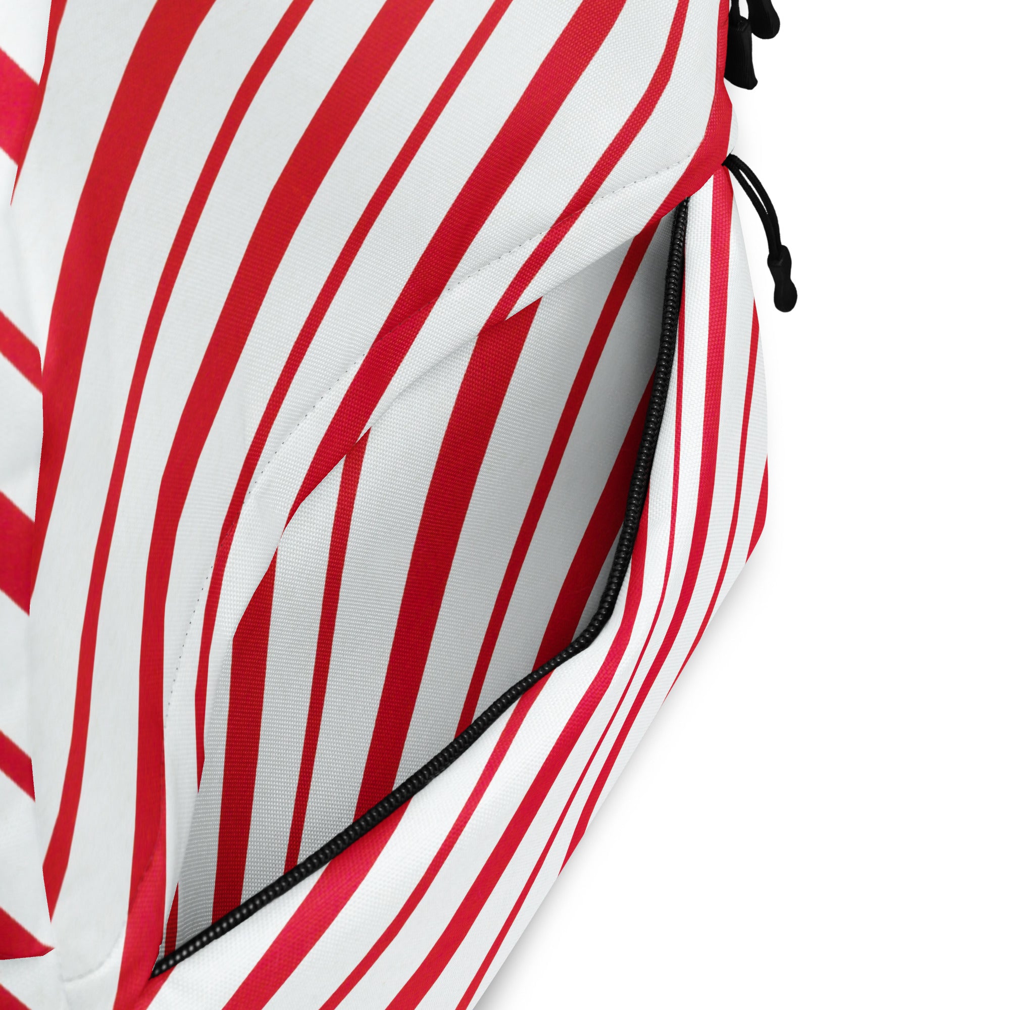 Kids Candy Cane Stripe Backpack - Water-Resistant School Bag With Adjustable Padded Straps & Breathable Mesh Back