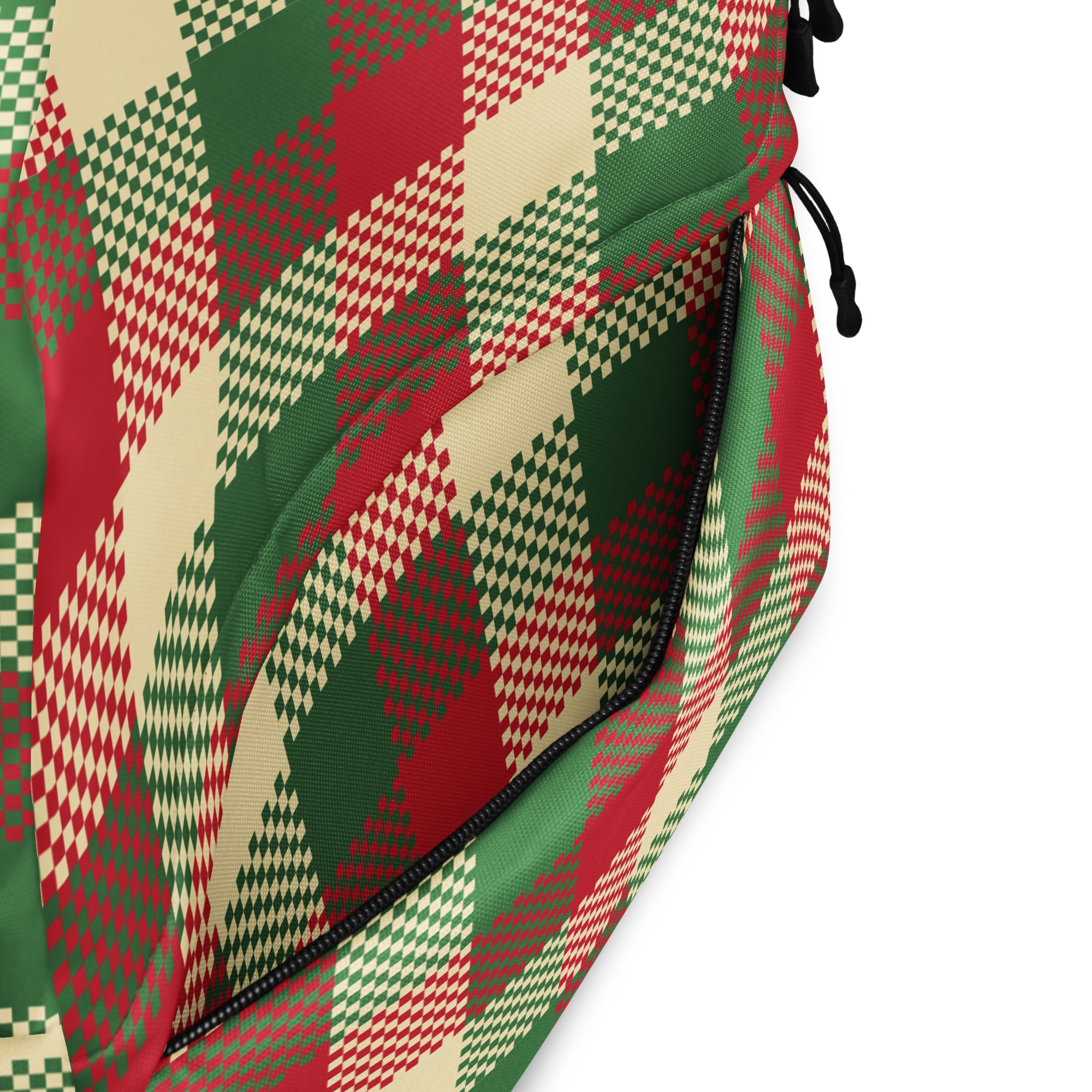 Kids Christmas Plaid Backpack - Water-Resistant School Bag With Adjustable Padded Straps & Breathable Mesh Back