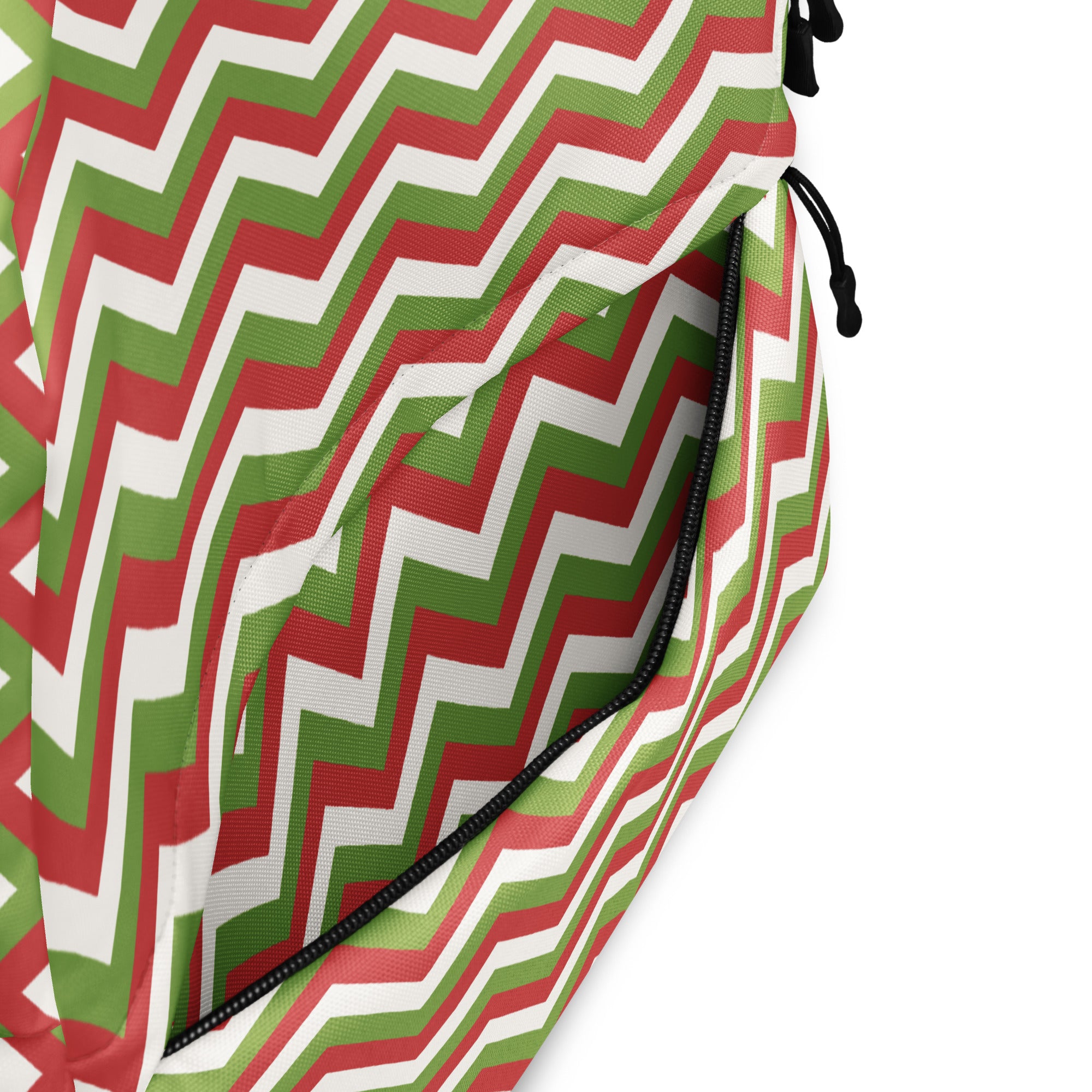 Kids Christmas Chevron Backpack - Water-Resistant School Bag With Adjustable Padded Straps & Breathable Mesh Back