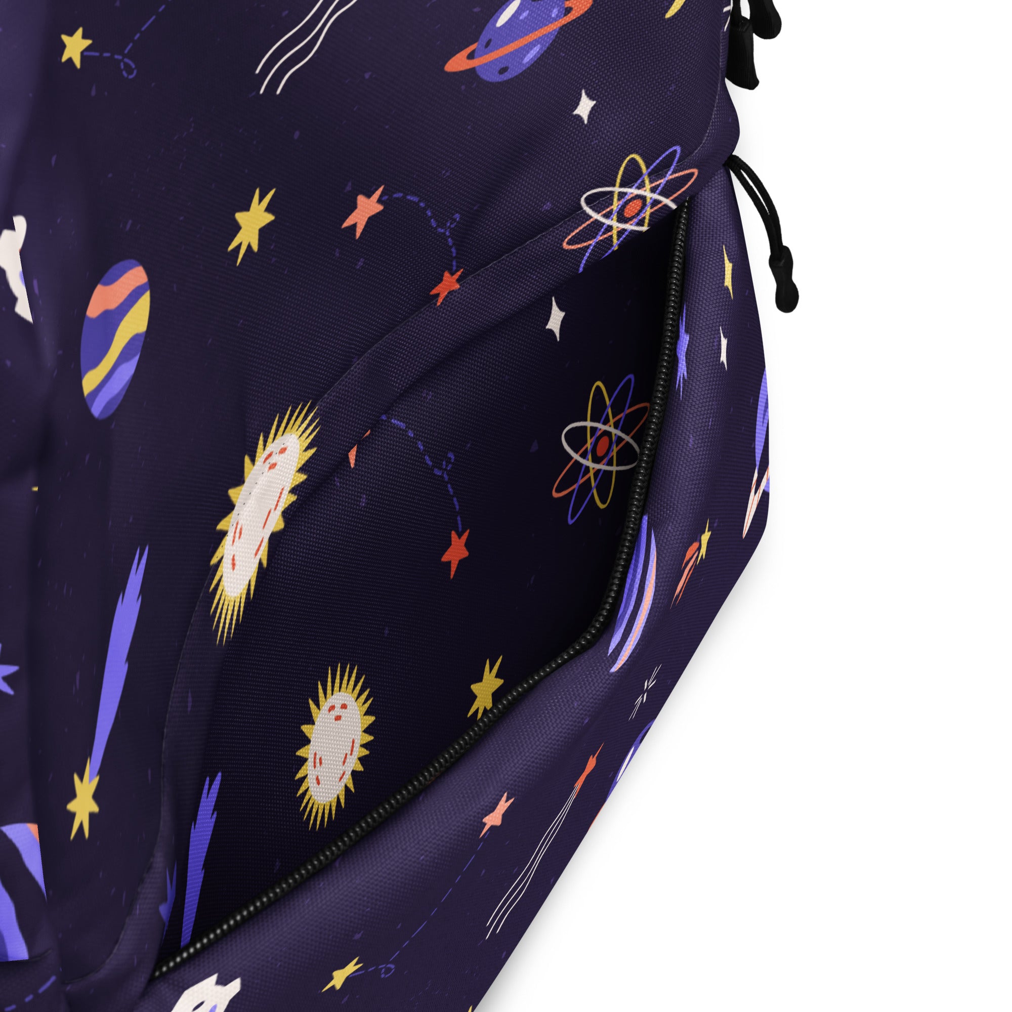 Girls Purple Galaxy Space Backpack - Water-Resistant School Bag With Adjustable Padded Straps & Breathable Mesh Back