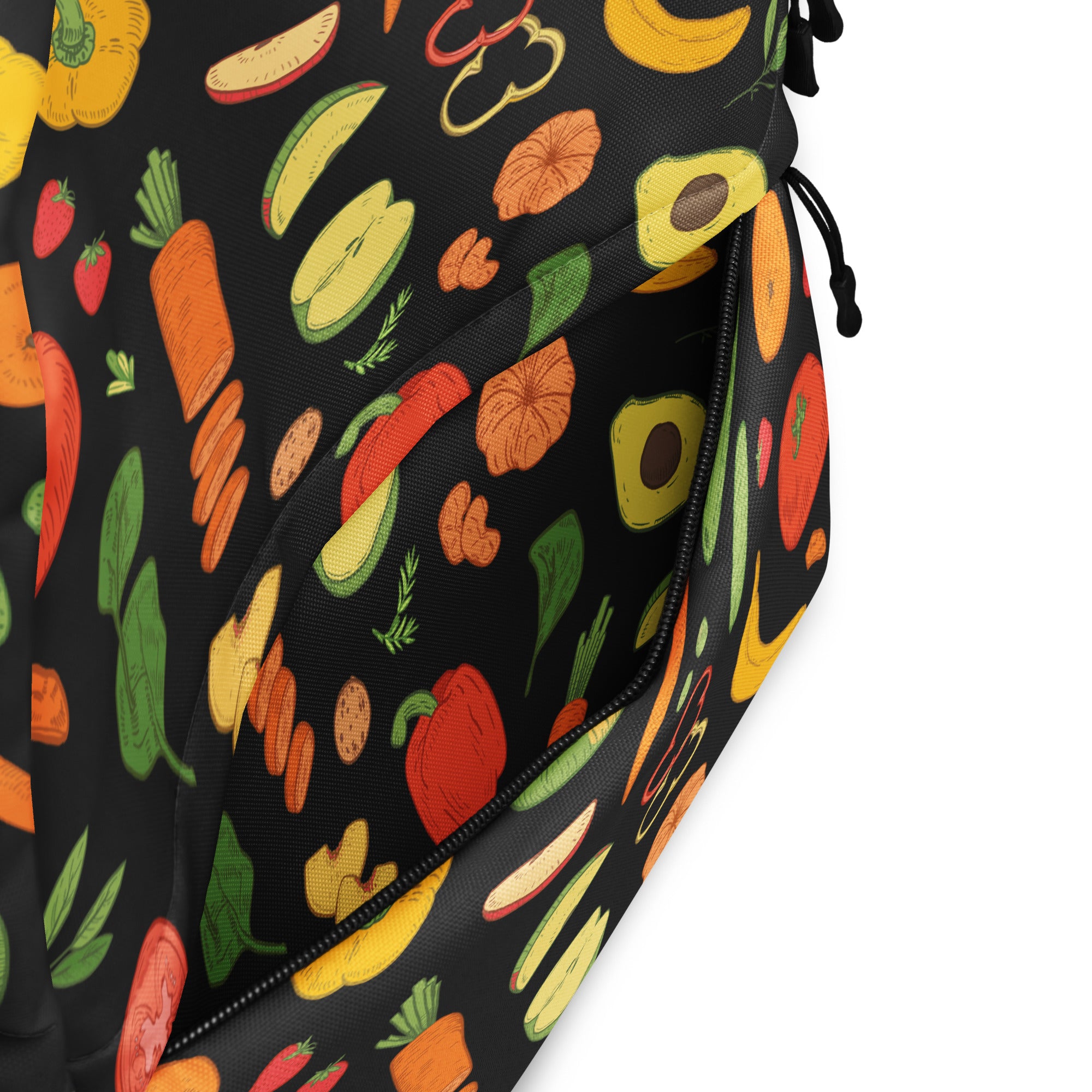 Kids Veggies & Fruit Backpack - Water-Resistant School Bag With Adjustable Padded Straps & Breathable Mesh Back