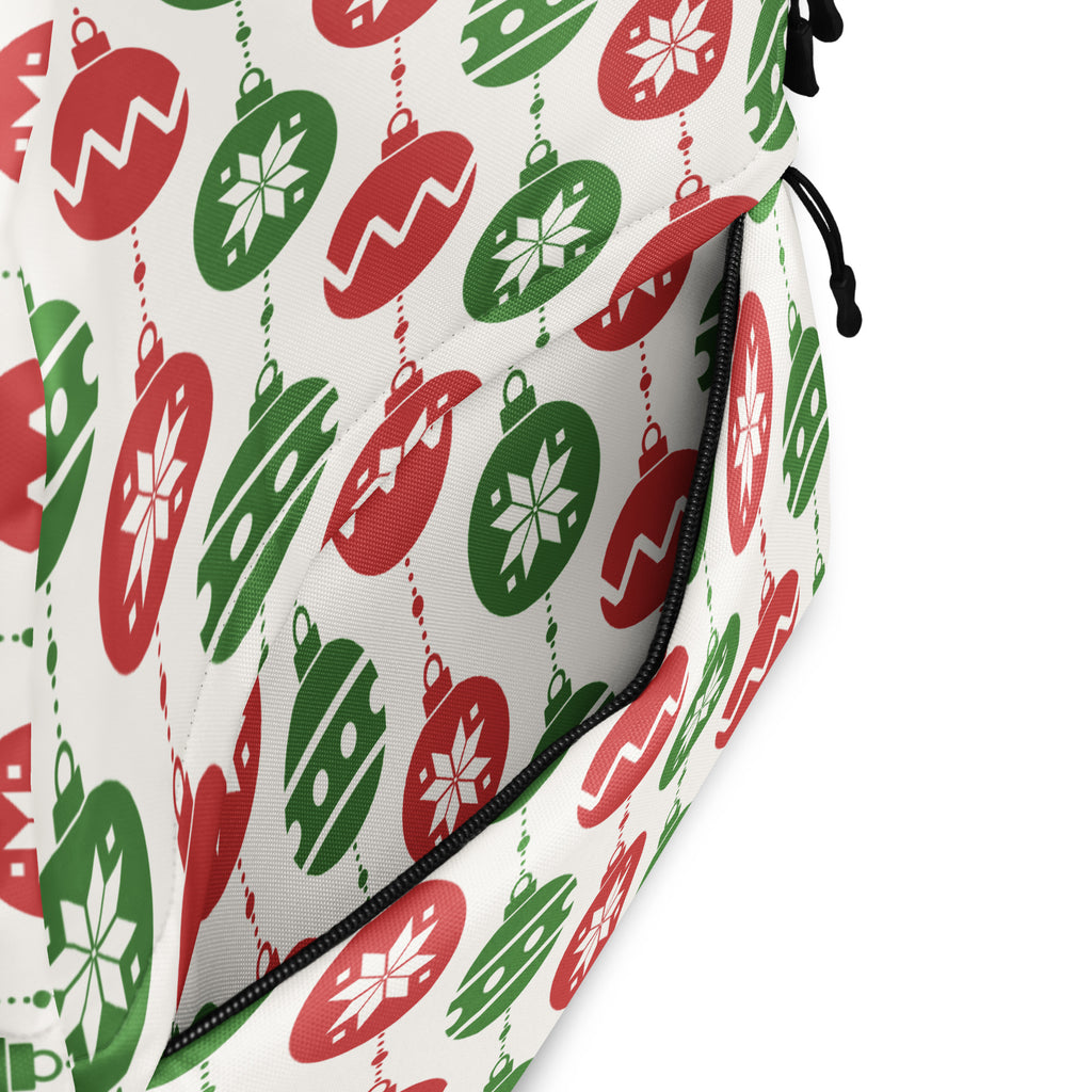 Kids Christmas Ornament Backpack - Water-Resistant School Bag With Adjustable Padded Straps & Breathable Mesh Back
