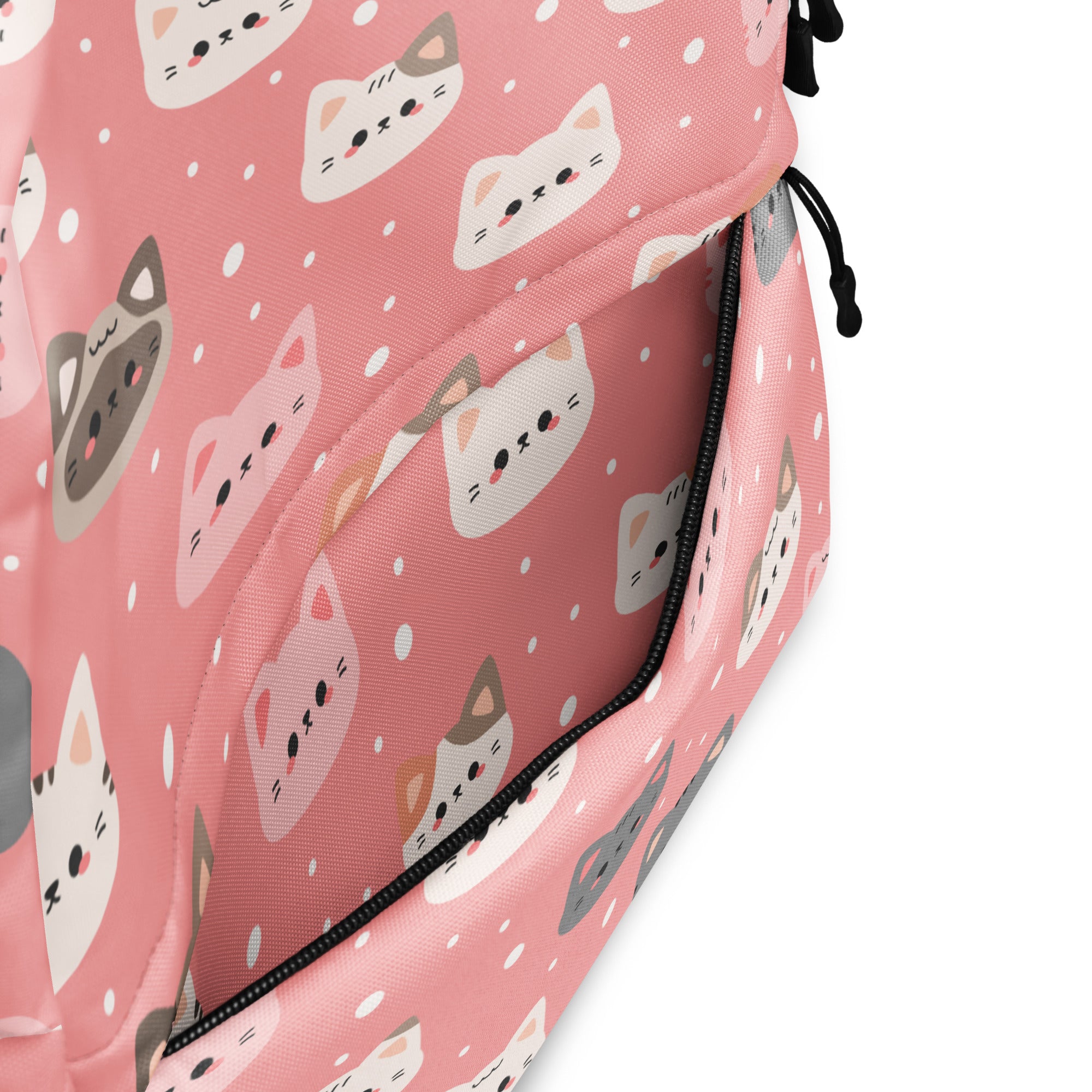 Girls Pink Cat Backpack - Water-Resistant School Bag With Adjustable Padded Straps & Breathable Mesh Back