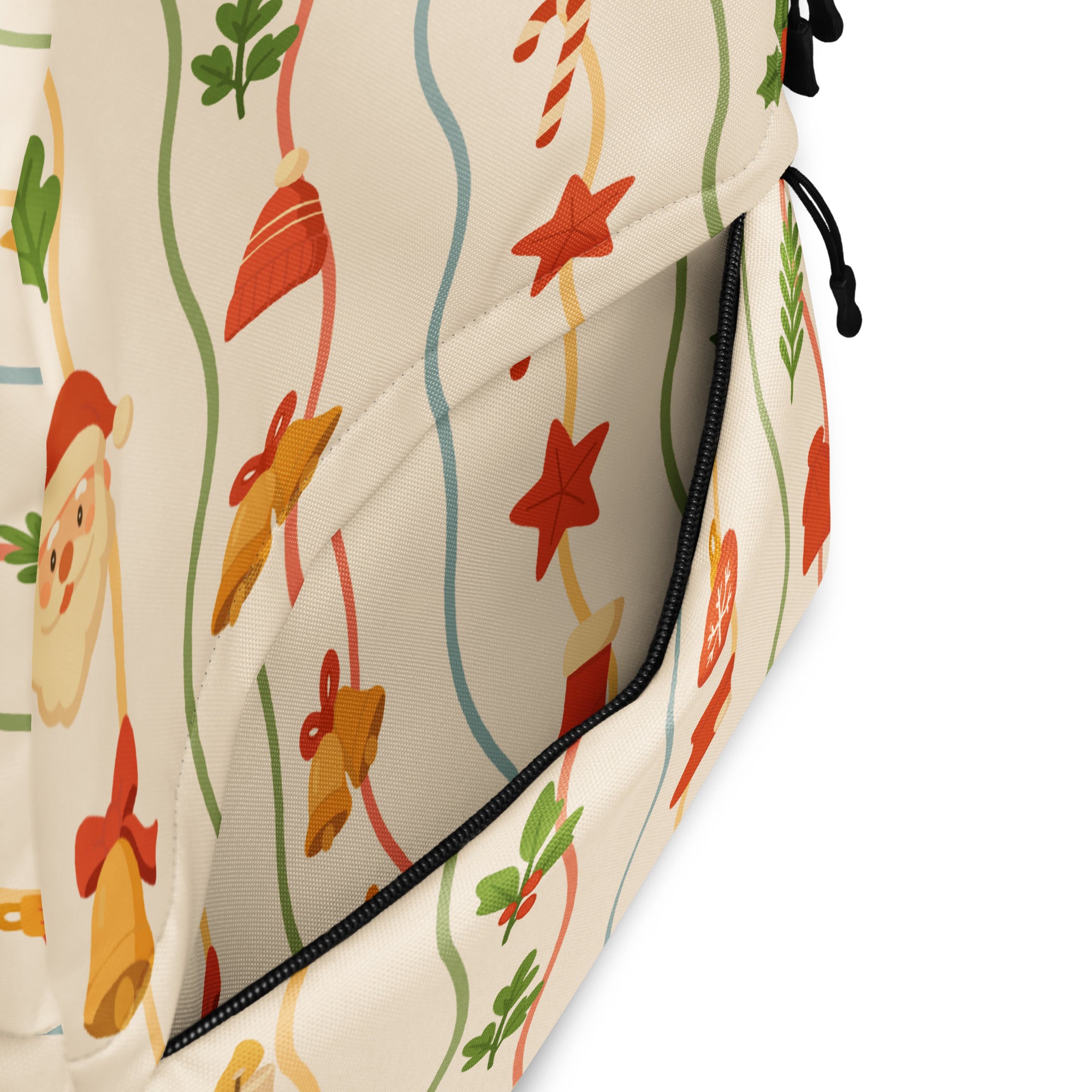Kids Christmas Ribbon Backpack - Water-Resistant School Bag With Adjustable Padded Straps & Breathable Mesh Back