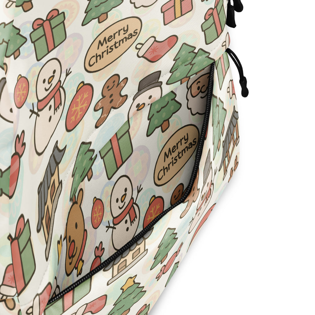 Kids Pastel Christmas Backpack - Water-Resistant School Bag With Adjustable Padded Straps & Breathable Mesh Back (Copy)