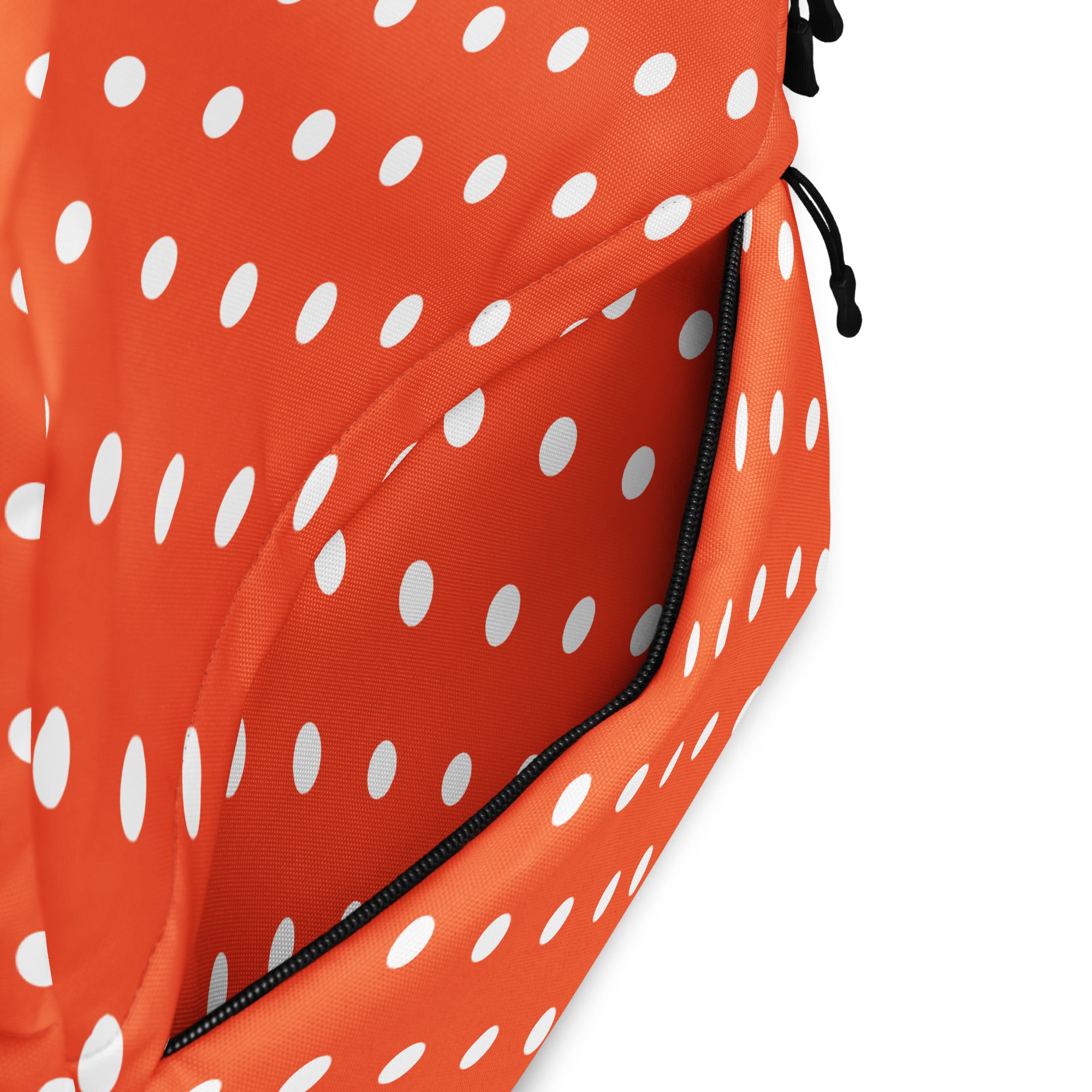 Kids Bright Orange Polka Dot Backpack - Water-Resistant School Bag With Adjustable Padded Straps & Breathable Mesh Back
