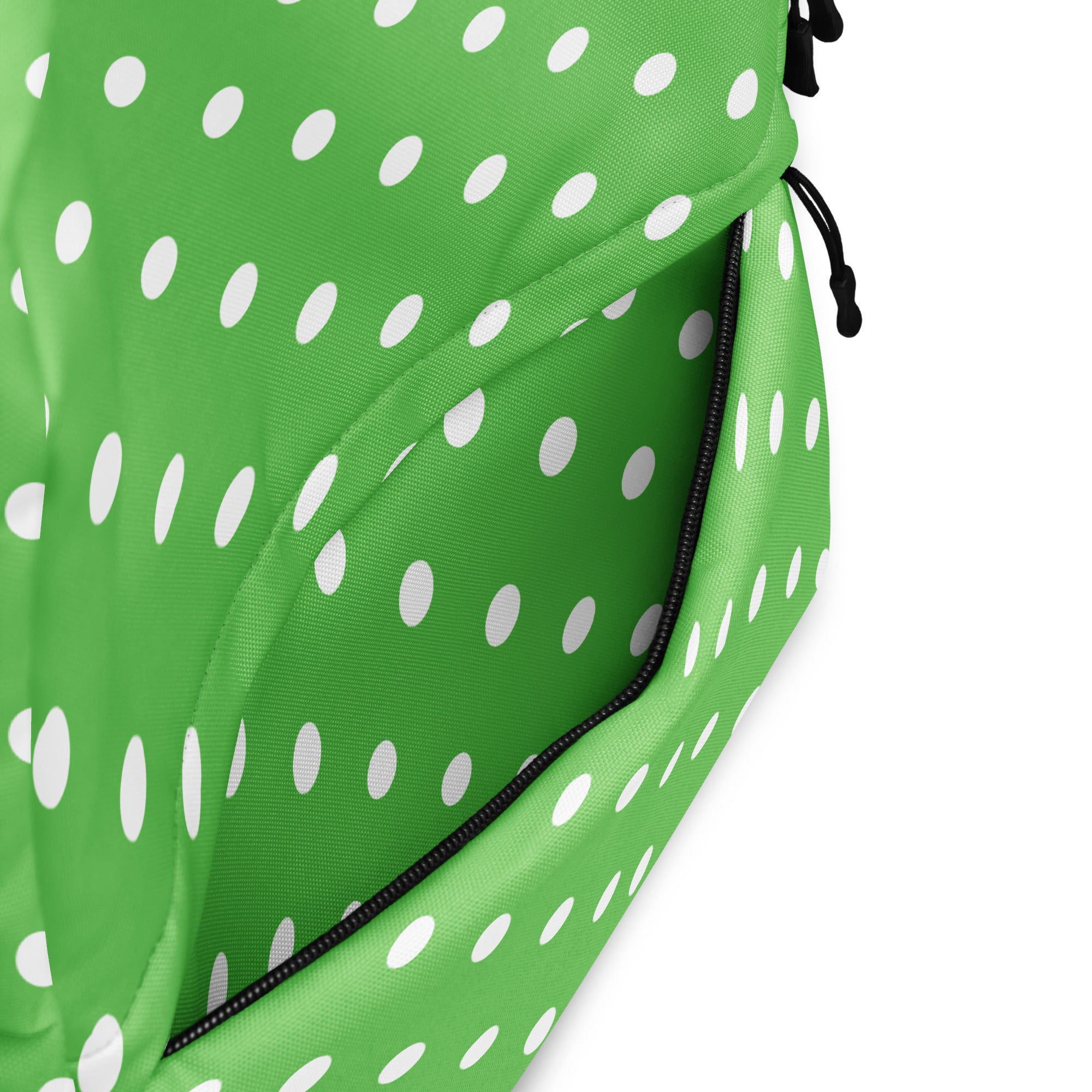 Kids Green Polka Dot Backpack - Water-Resistant School Bag With Adjustable Padded Straps & Breathable Mesh Back