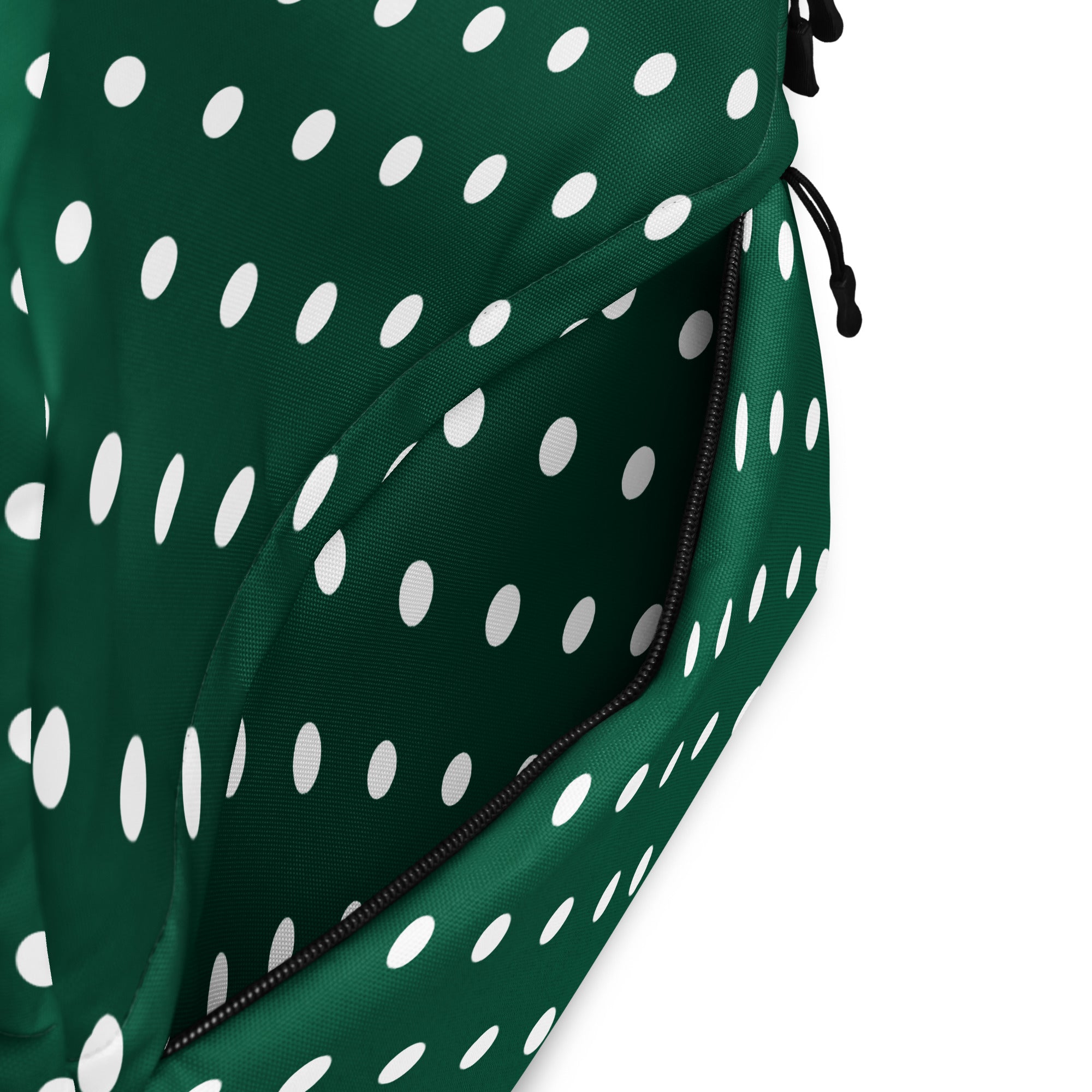 Kids Forest Green Polka Dot Backpack - Water-Resistant School Bag With Adjustable Padded Straps & Breathable Mesh Back