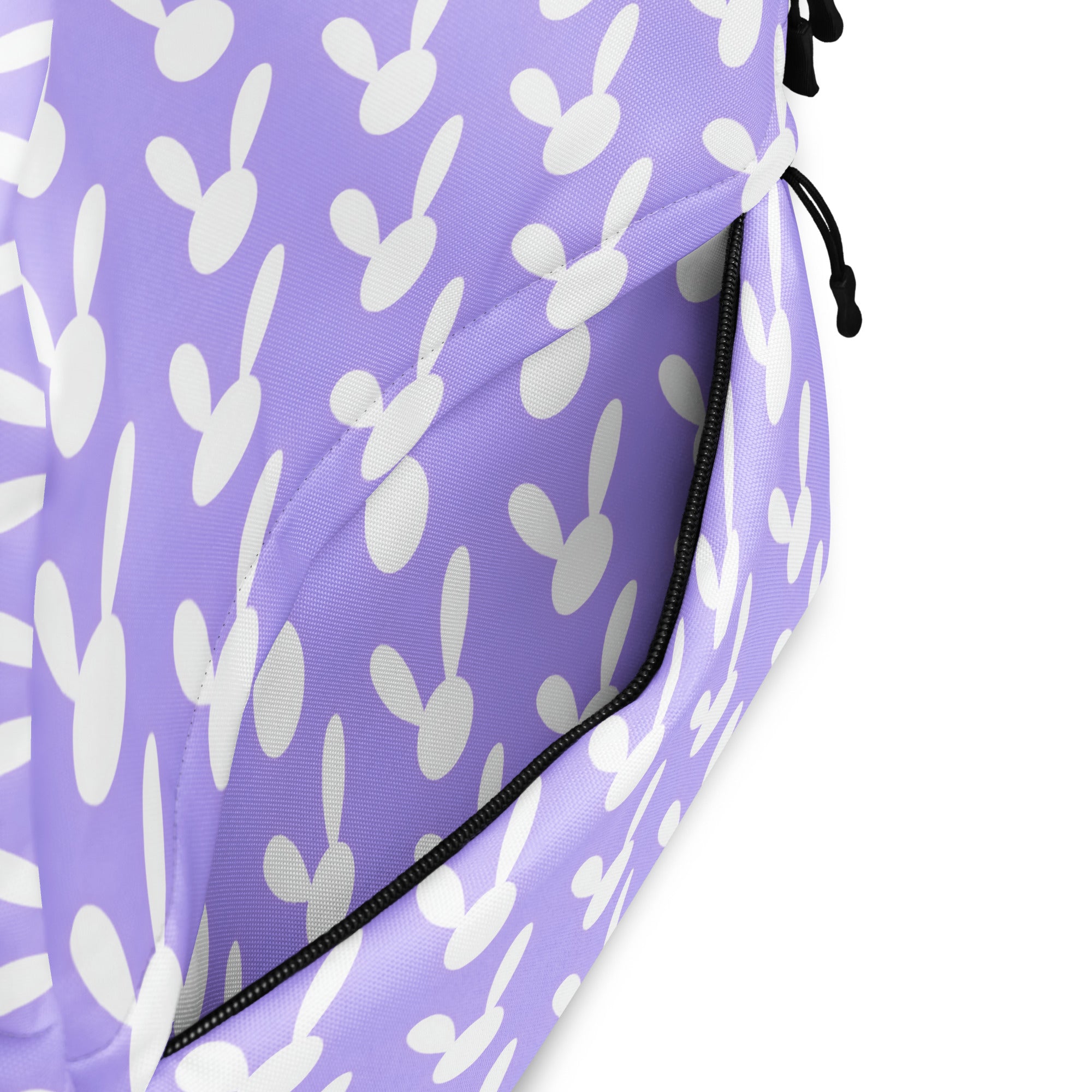 Girls Purple Bunny Backpack - Water-Resistant School Bag With Adjustable Padded Straps & Breathable Mesh Back