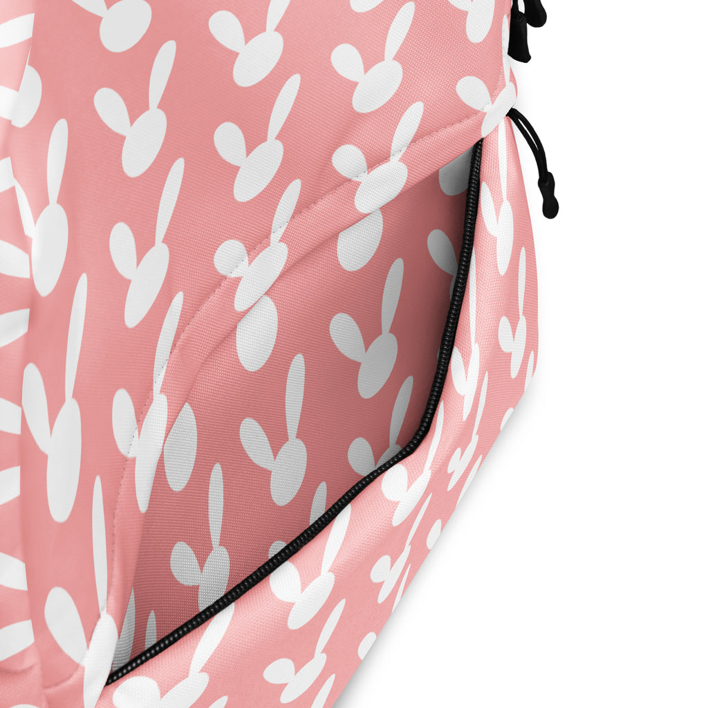Girls Pink Bunny Backpack - Water-Resistant School Bag With Adjustable Padded Straps & Breathable Mesh Back