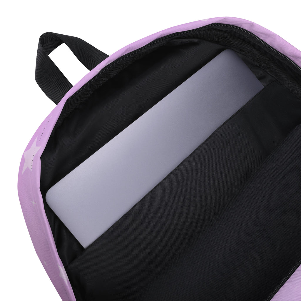 Girls Rainbow Stars Backpack - Water-Resistant School Bag With Adjustable Padded Straps & Breathable Mesh Back