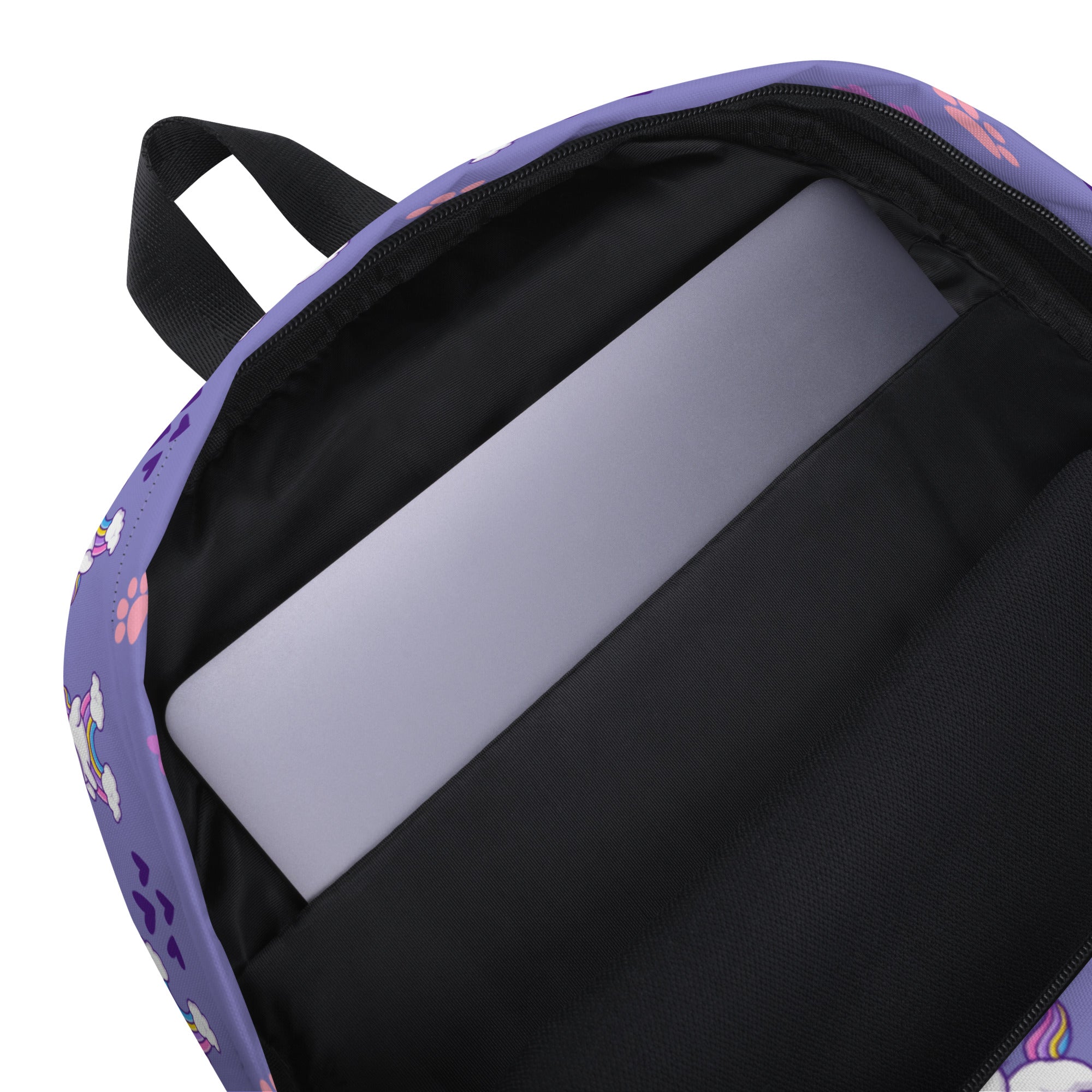 Girls Purple Caticorn Backpack - Water-Resistant School Bag With Adjustable Padded Straps & Breathable Mesh Back
