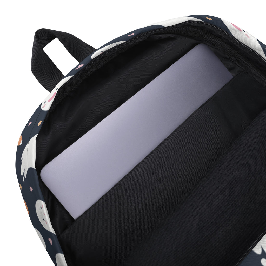 Kids Ghost Halloween Backpack - Water-Resistant School Bag With Adjustable Padded Straps & Breathable Mesh Back