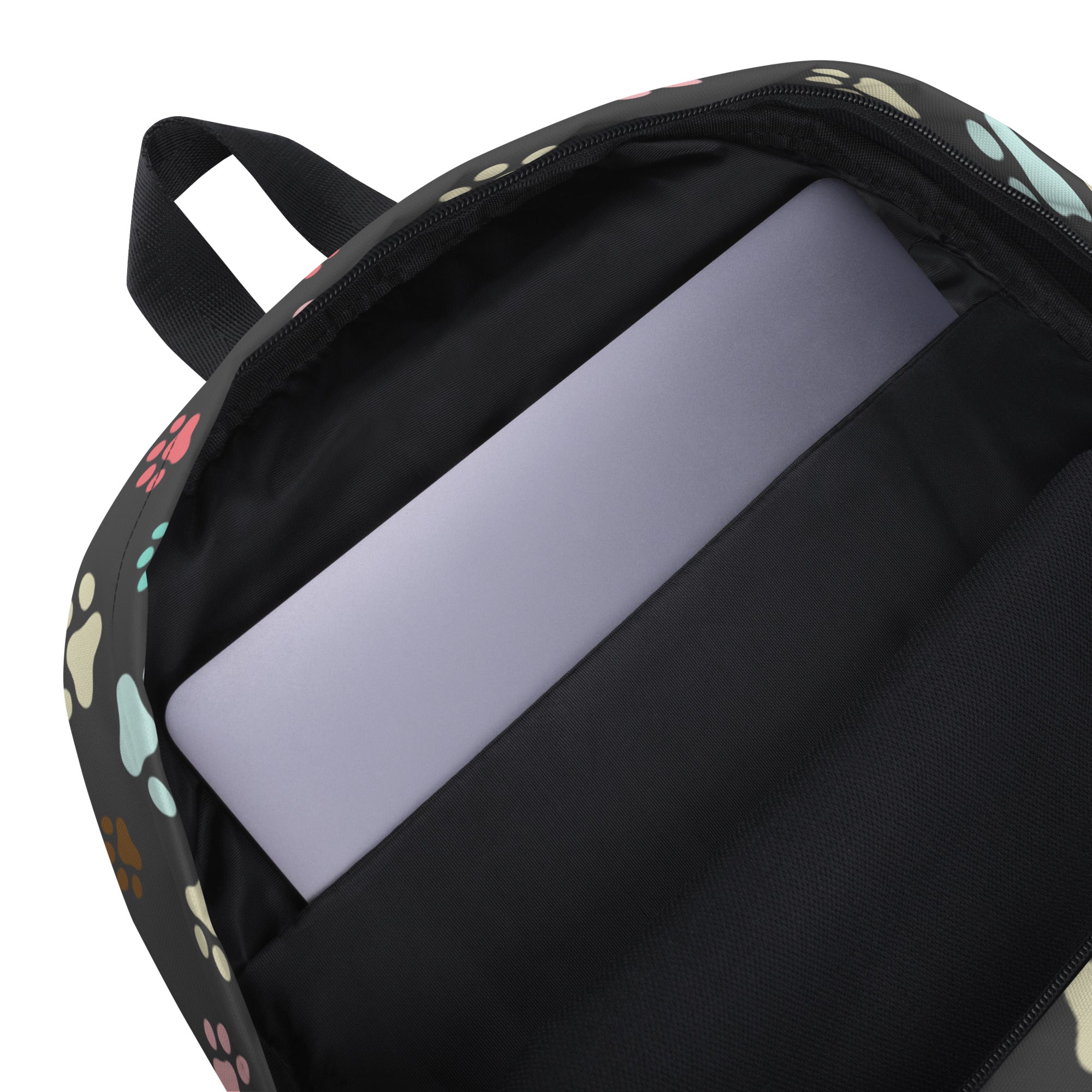 Kids Colorful Paw Print Backpack - Water-Resistant School Bag With Adjustable Padded Straps & Breathable Mesh Back