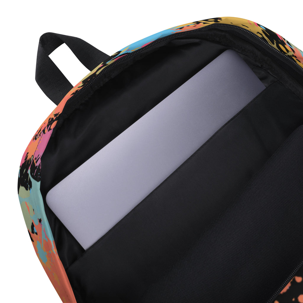Kids Paint Splatter Backpack - Water-Resistant School Bag With Adjustable Padded Straps & Breathable Mesh Back