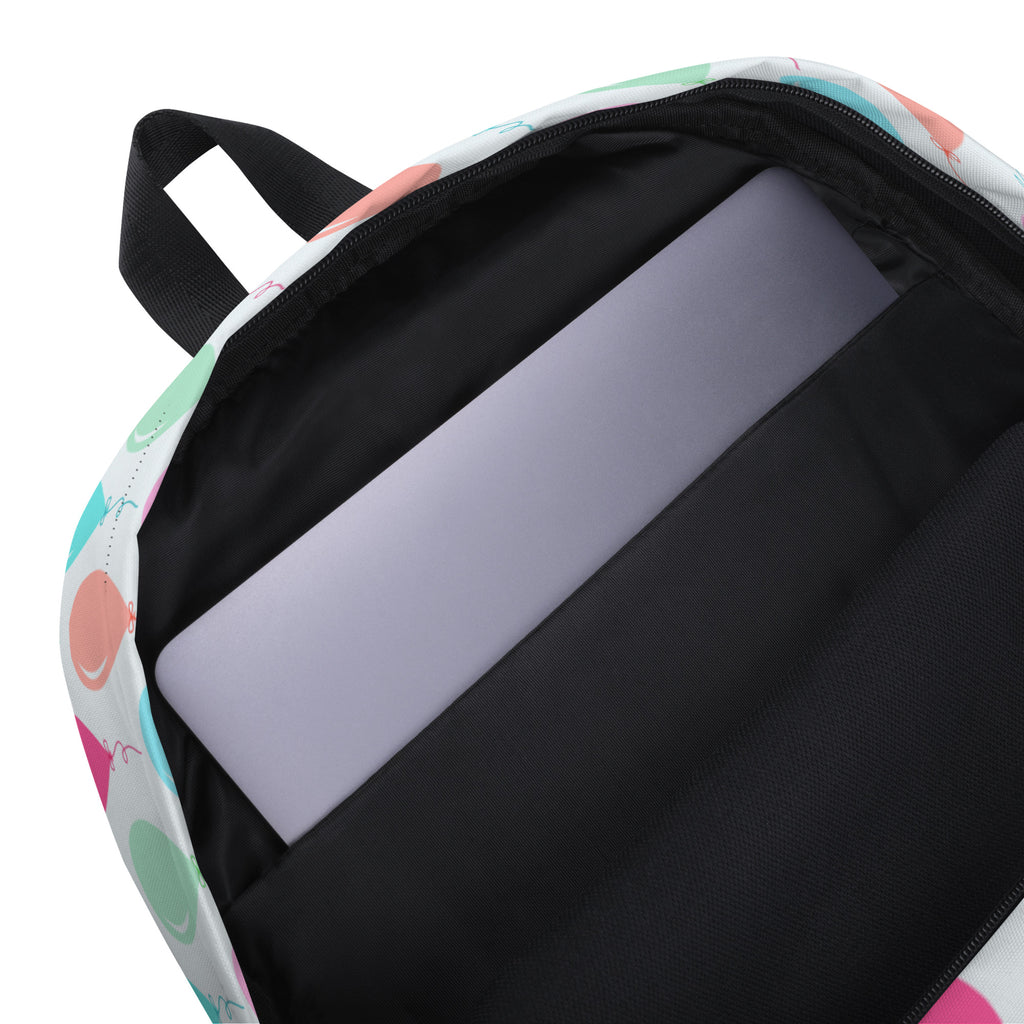 Kids Colorful Balloons Backpack - Water-Resistant School Bag With Adjustable Padded Straps & Breathable Mesh Back