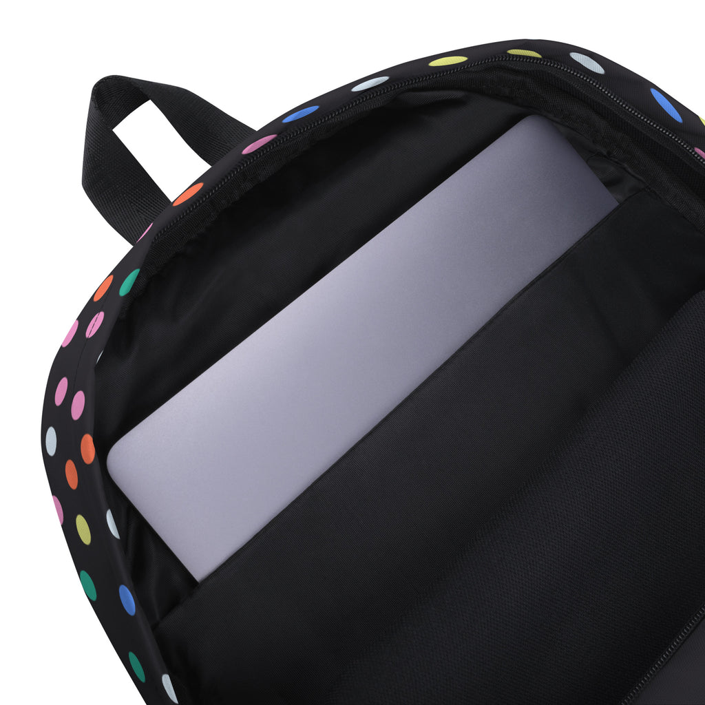 Kids Colorful Dots Backpack - Water-Resistant School Bag With Adjustable Padded Straps & Breathable Mesh Back