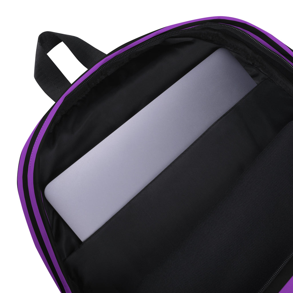 Kids Purple and Black Halloween Backpack - Water-Resistant School Bag With Adjustable Padded Straps & Breathable Mesh Back