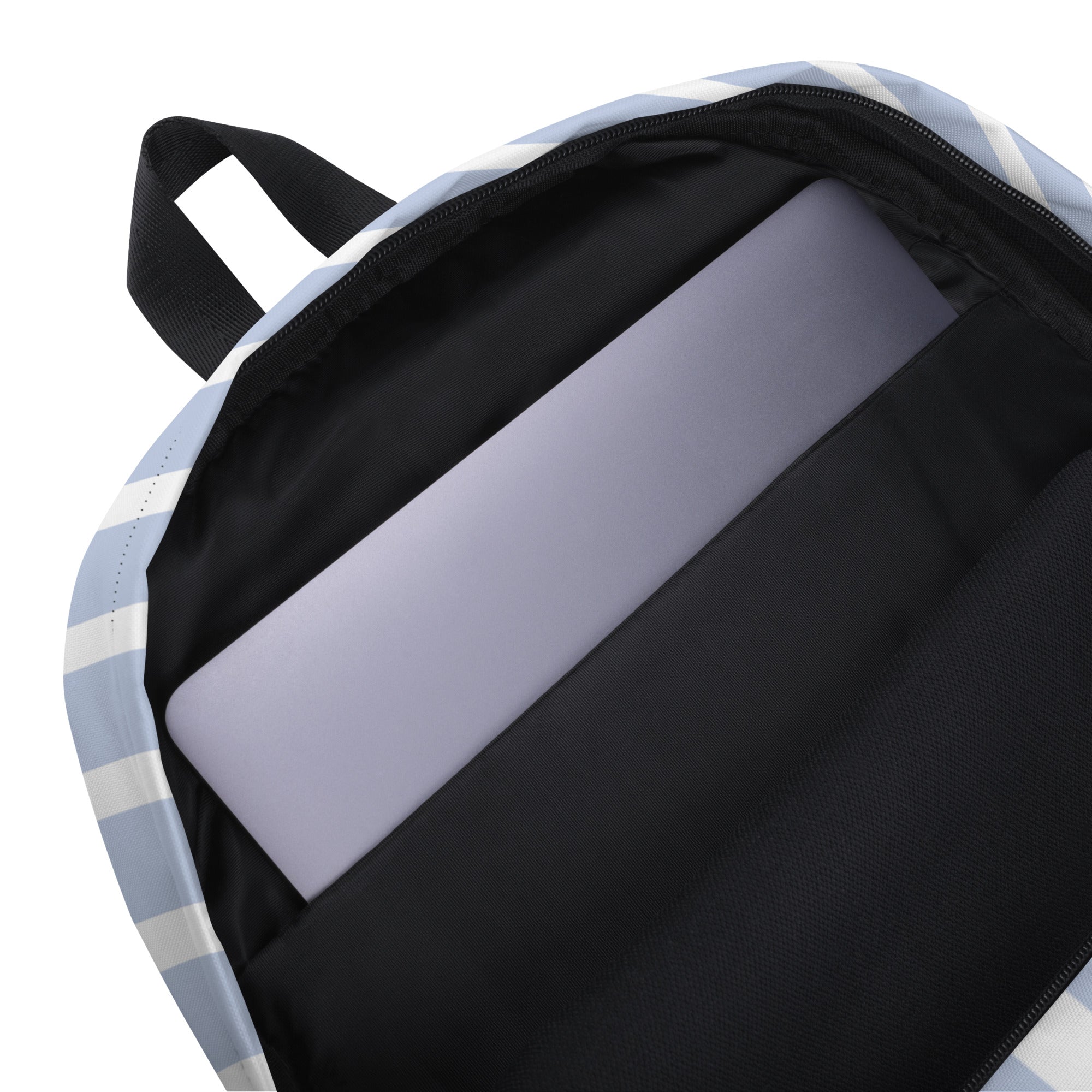 Kids Blue Stripe Backpack - Water-Resistant School Bag With Adjustable Padded Straps & Breathable Mesh Back