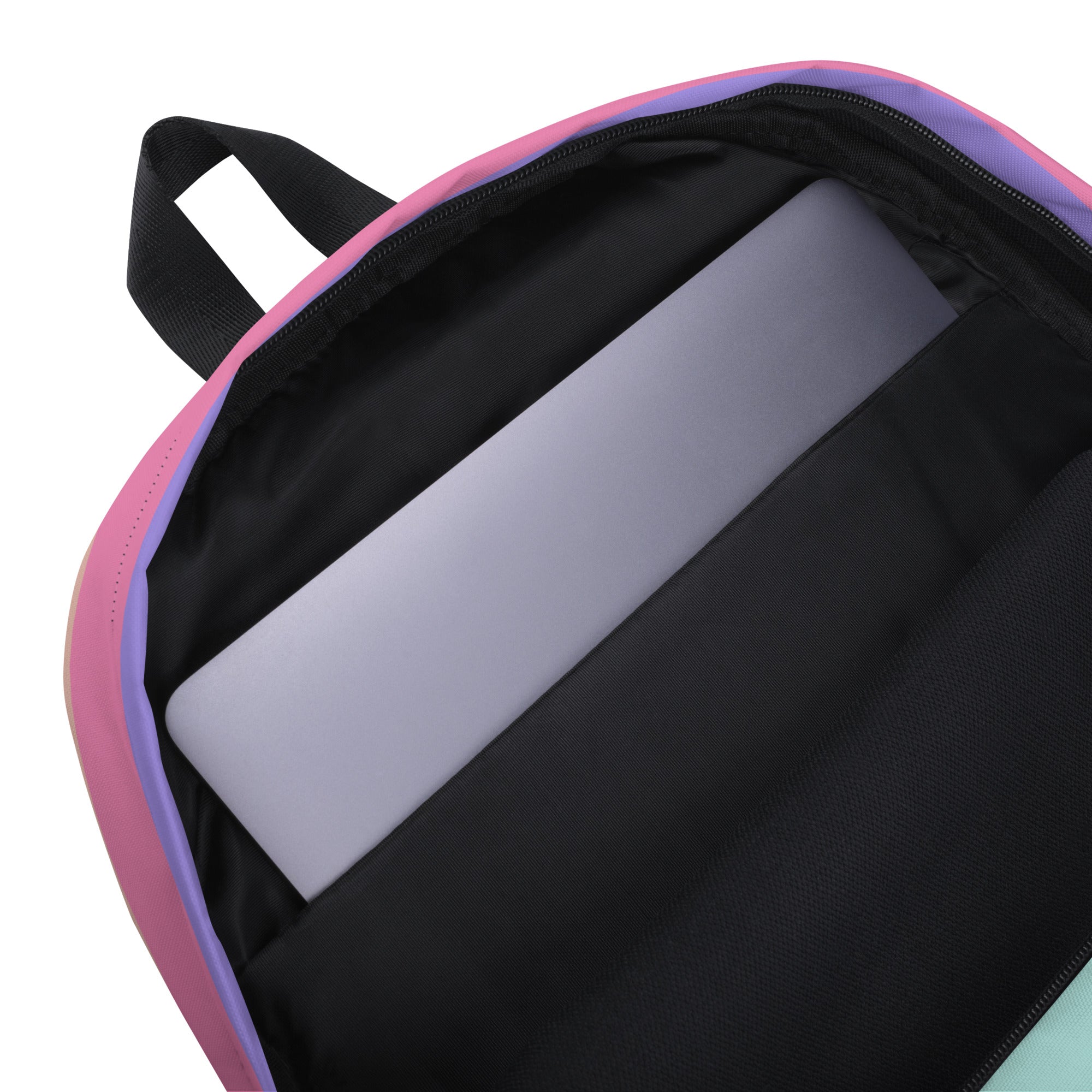 Girls Rainbow Stripe Backpack - Water-Resistant School Bag With Adjustable Padded Straps & Breathable Mesh Back